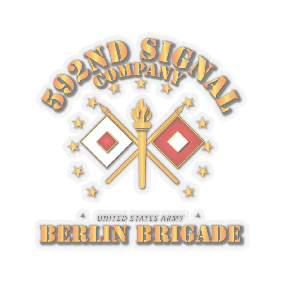 Kiss-Cut Stickers - 592d Signal Company - Berlin Brigade