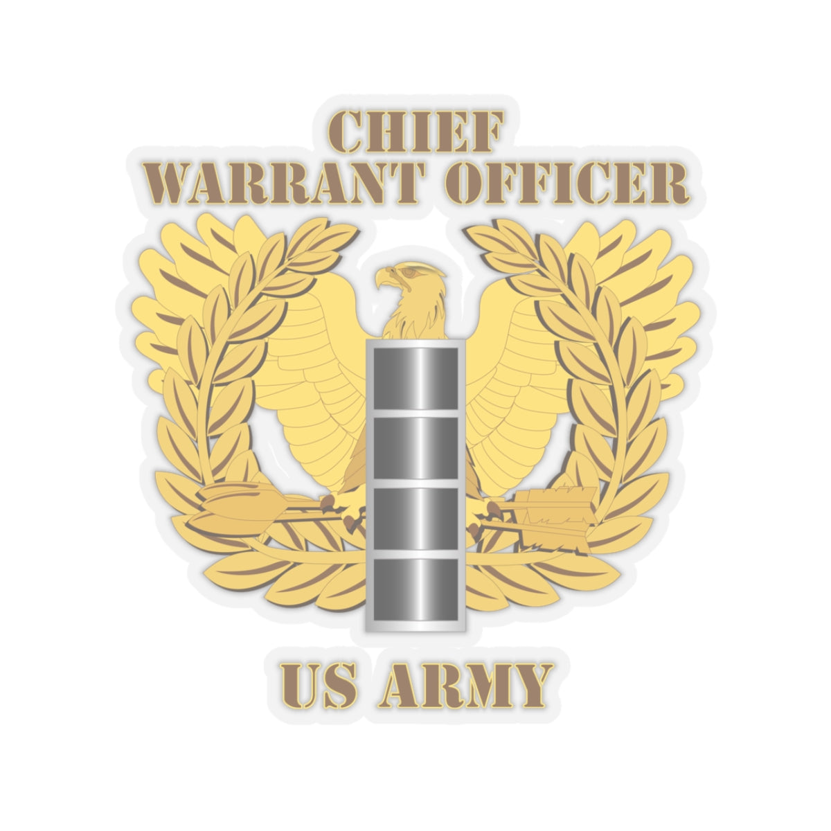 Kiss-Cut Stickers - Emblem - Warrant Officer - CW4 wo DS