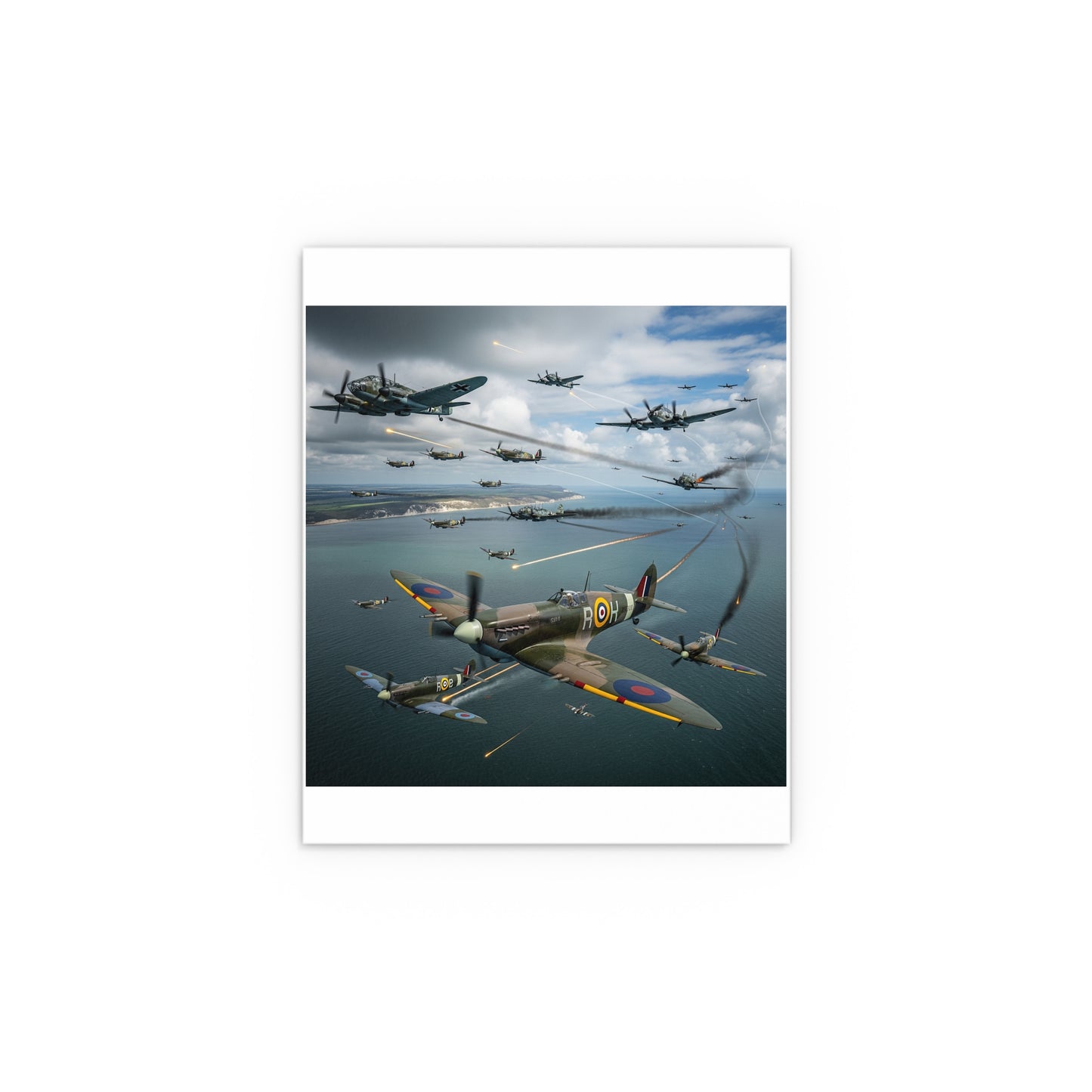 Indoor and Outdoor Silk Posters - British and German aircraft during the Battle of Britain