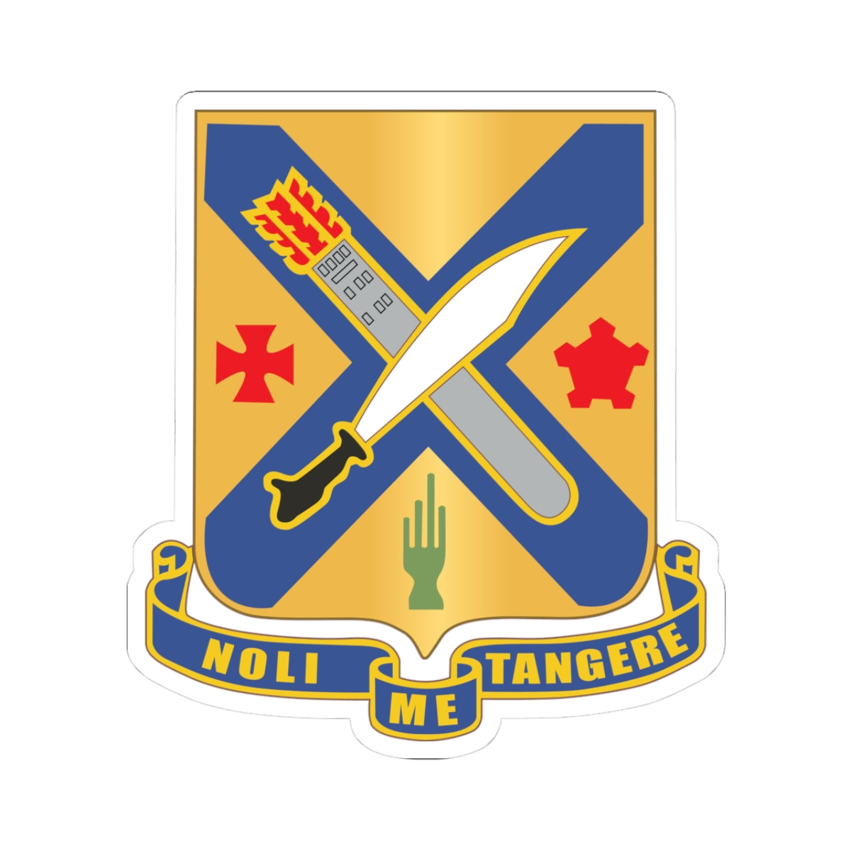 Kiss-Cut Stickers - DUI - 2nd Infantry Regiment wo Txt X 300