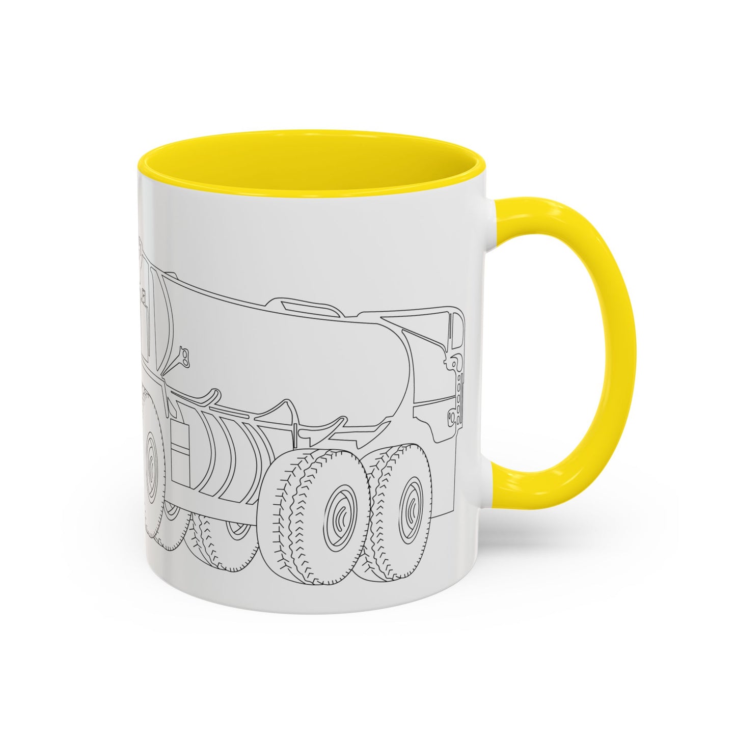 Accent Coffee Mug (11oz & 15oz) - Vehicle - Fuel Truck - Front Left Oblique X 300