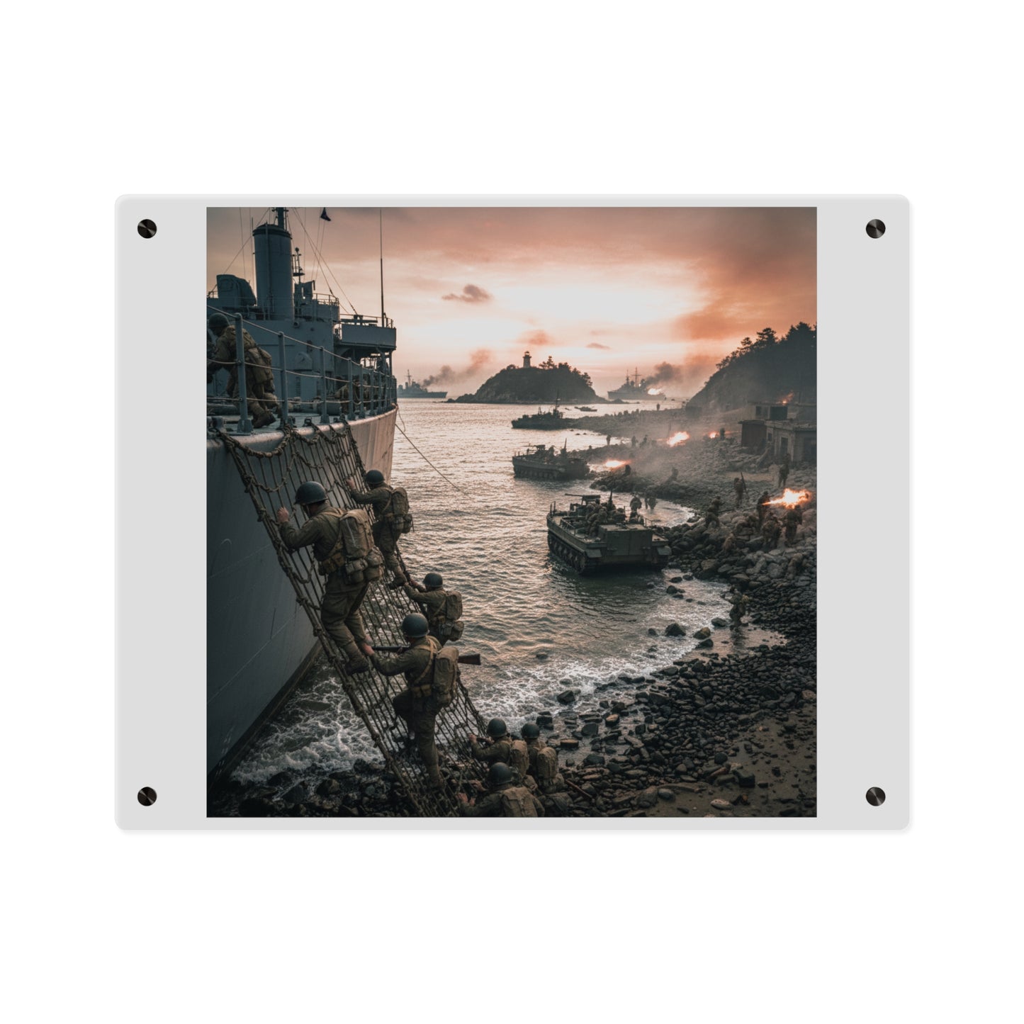 Acrylic Wall Art Panel - Inchon Landing - Korean War