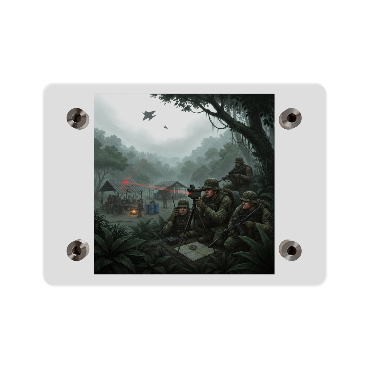 Acrylic Wall Art Panel - SOF Team Hitting a Jungle Drug Lab