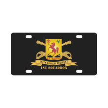 Load image into Gallery viewer, Army - 113th Cavalry Regiment - DUI w Br - Ribbon - 1st Squadron X 300 Classic License Plate
