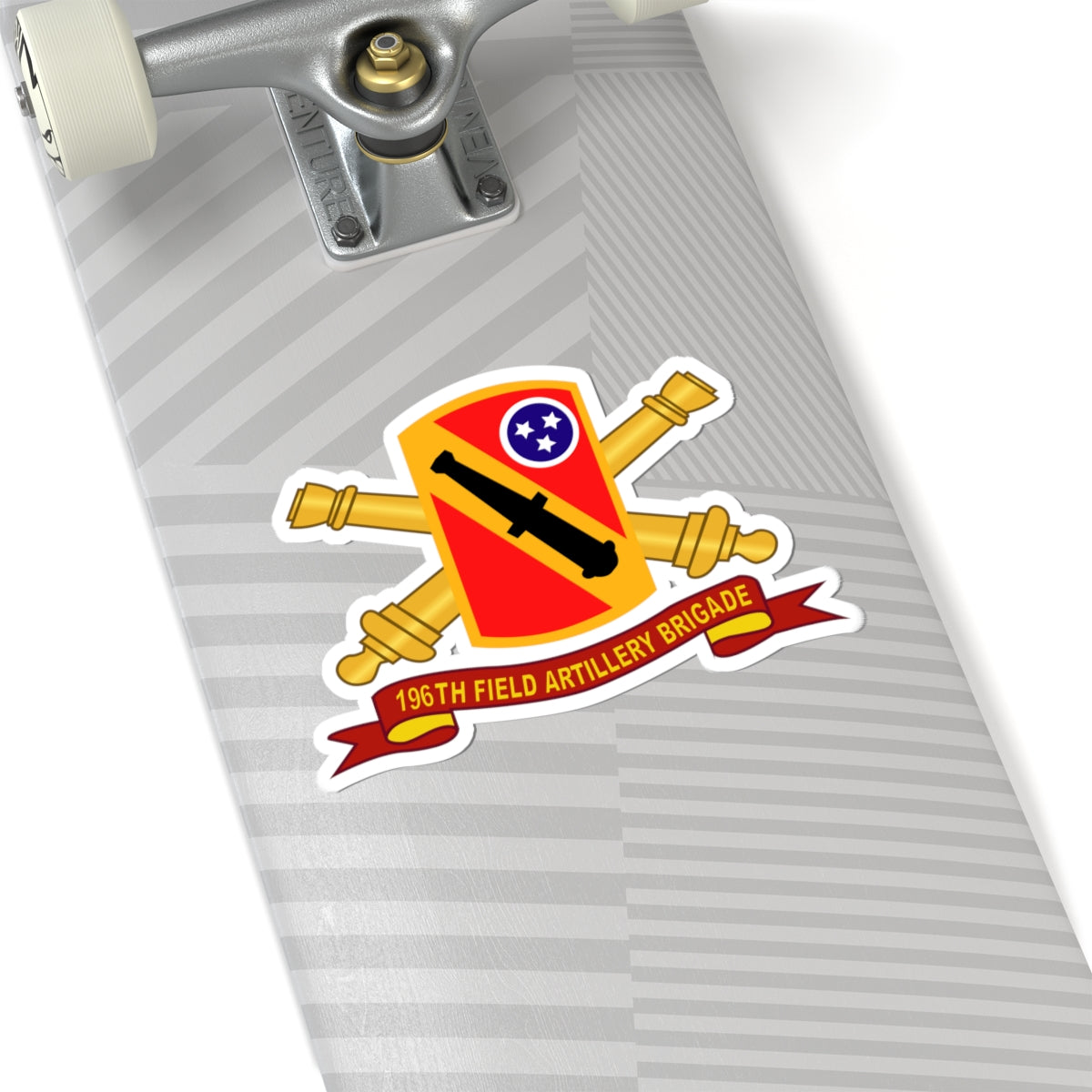 Kiss-Cut Stickers - 196th Field Artillery Brigade SSI w Br - Ribbon X 300