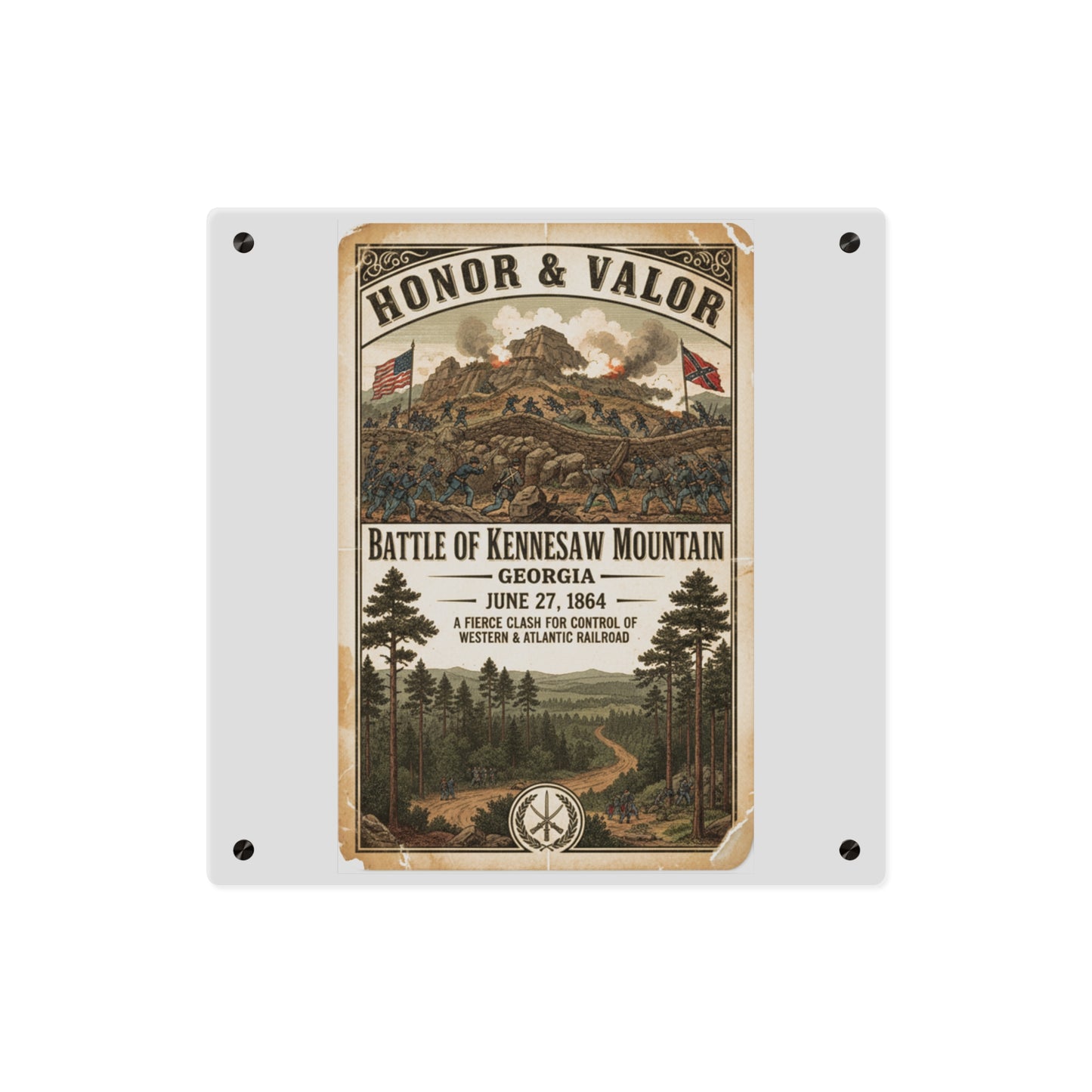 Acrylic Wall Art Panel - Battle of Kennesaw Mountain