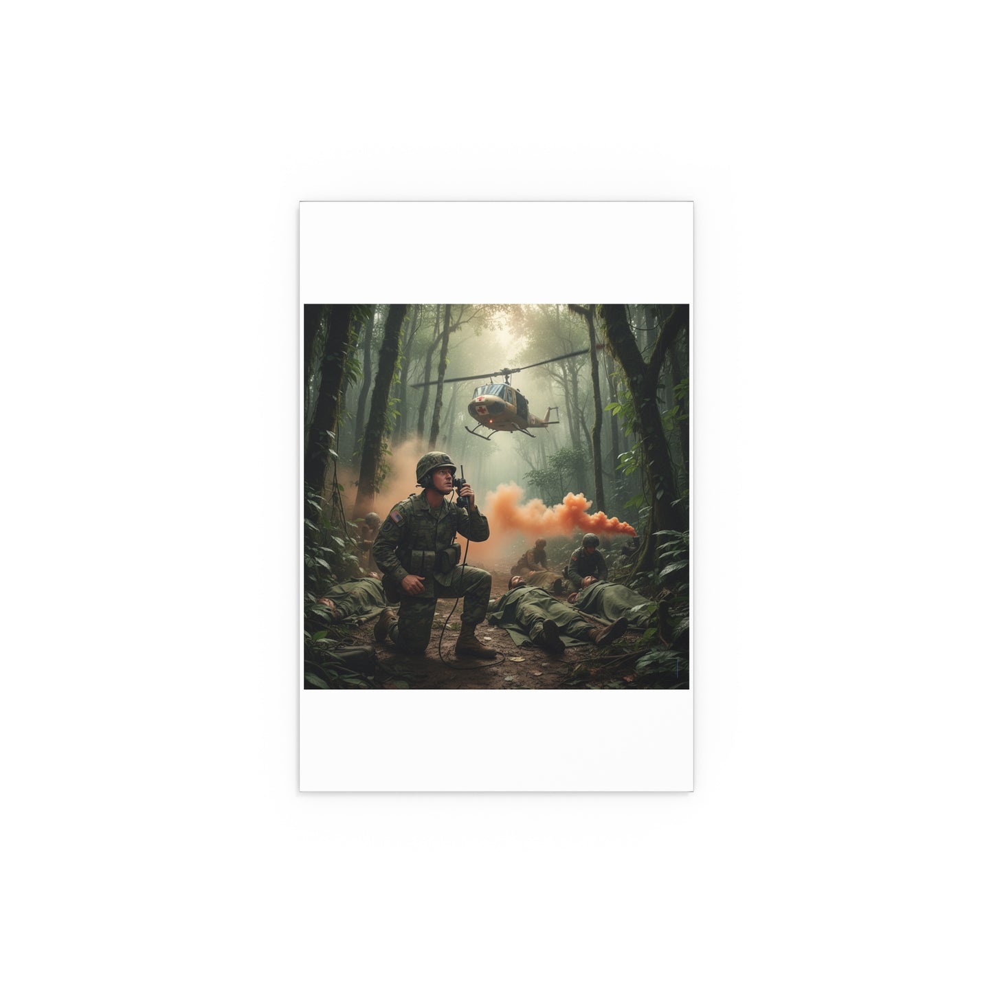 Indoor and Outdoor Silk Posters - Medevac Request - Vietnam