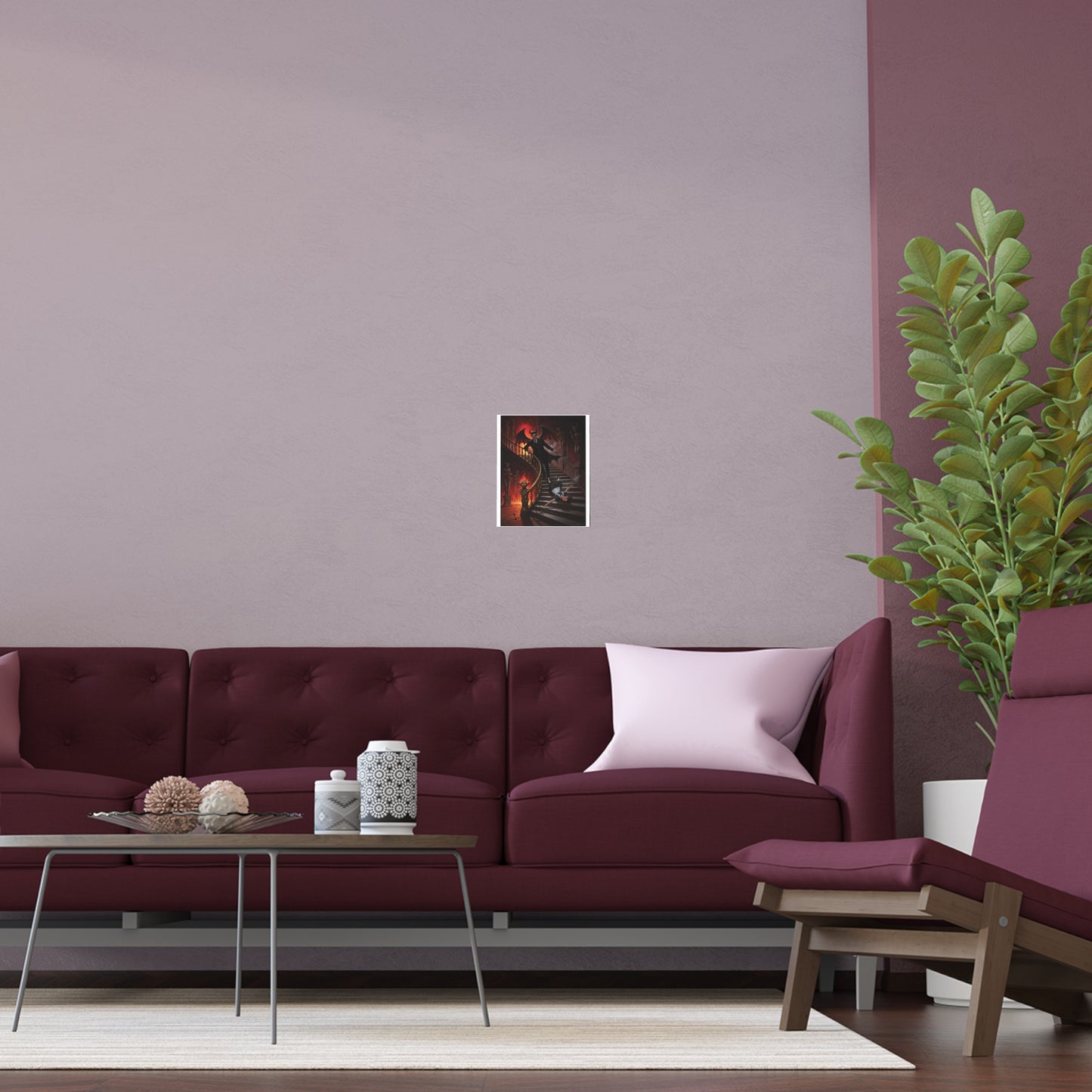Indoor and Outdoor Silk Posters - devil and maid