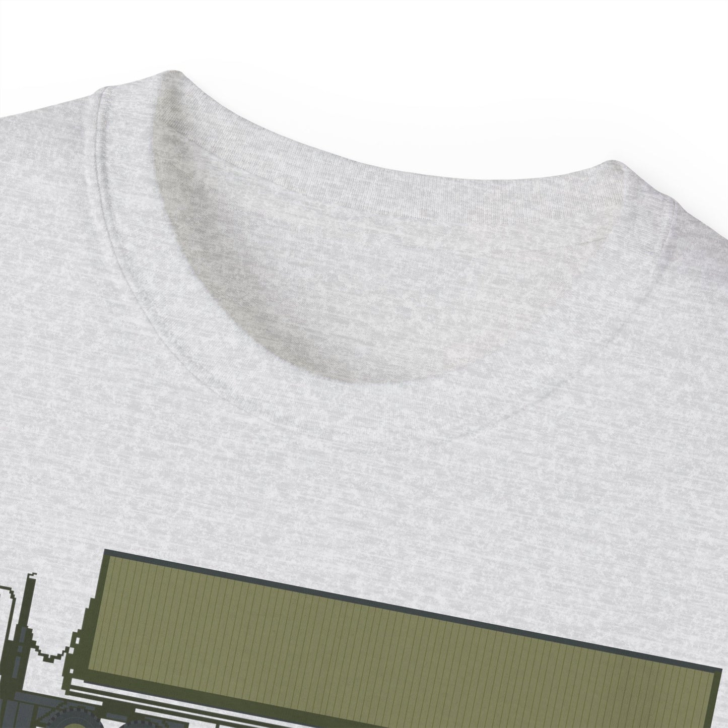 Unisex Ultra Cotton Tee - Vehicle - M915 Tractor with M872 - 40 Ft Container - Side X 300