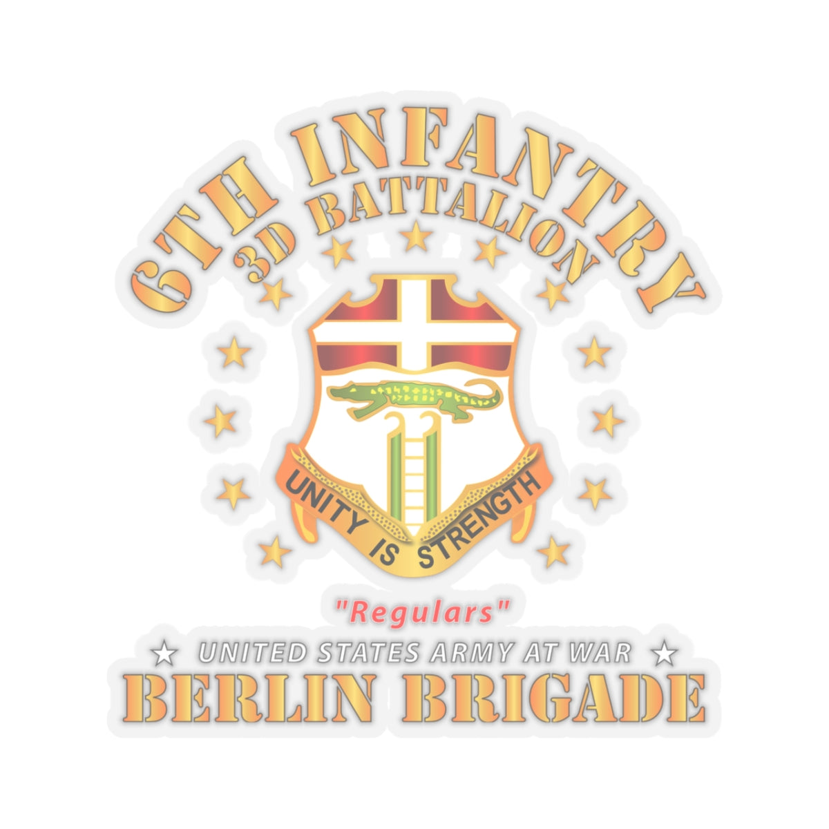 Kiss-Cut Stickers - 3d Battalion 6th Infantry - Berlin Brigade X 300