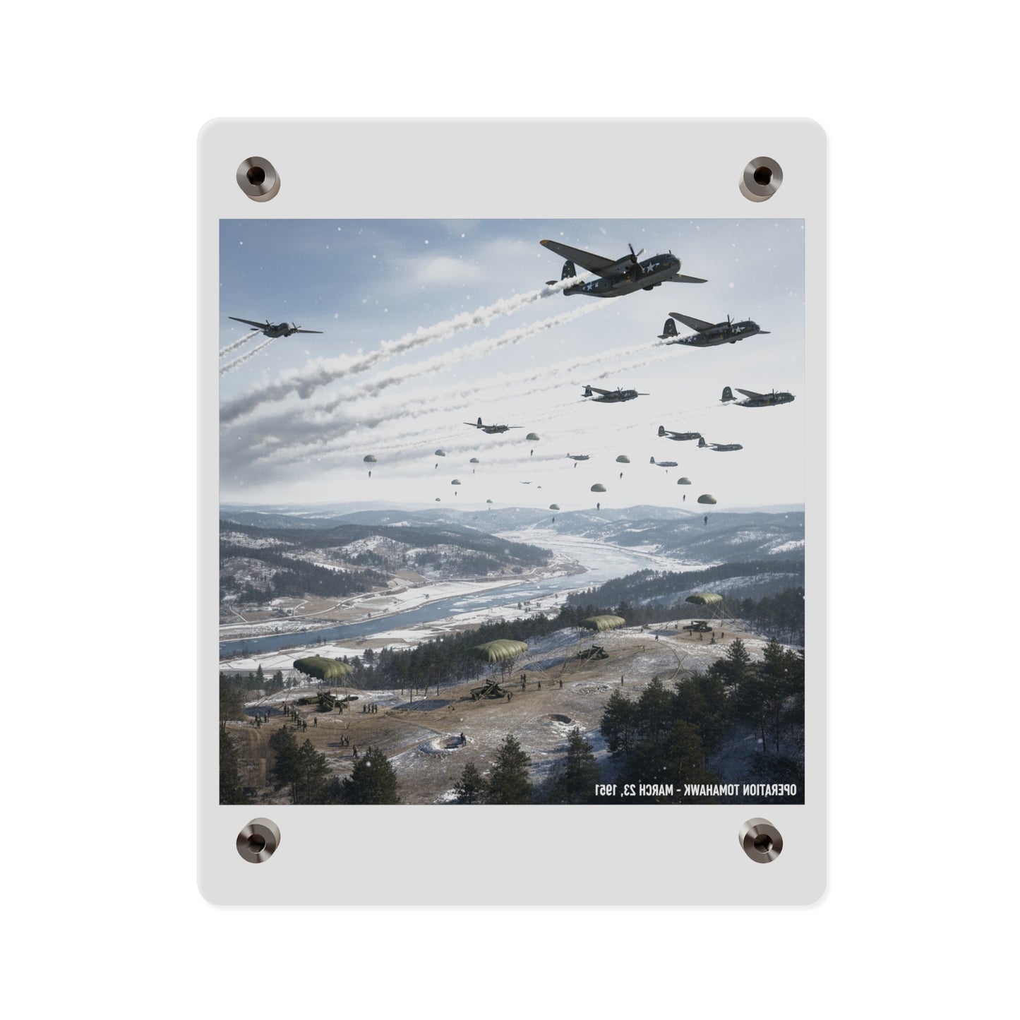 Acrylic Wall Art Panel - Operation Tomahawk - 187th Regimental Combat Team
