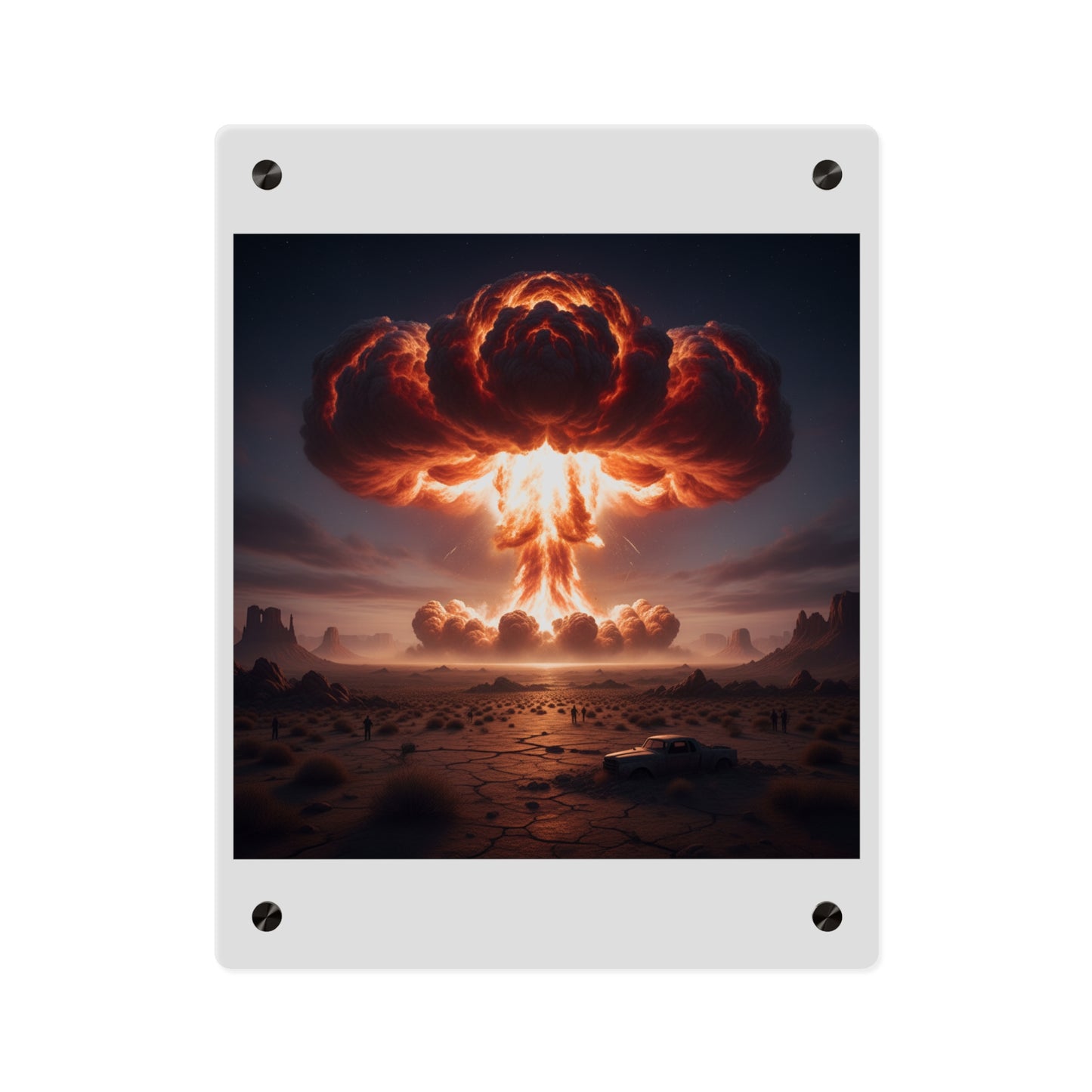 Acrylic Wall Art Panel - Atomic Blast in the desert