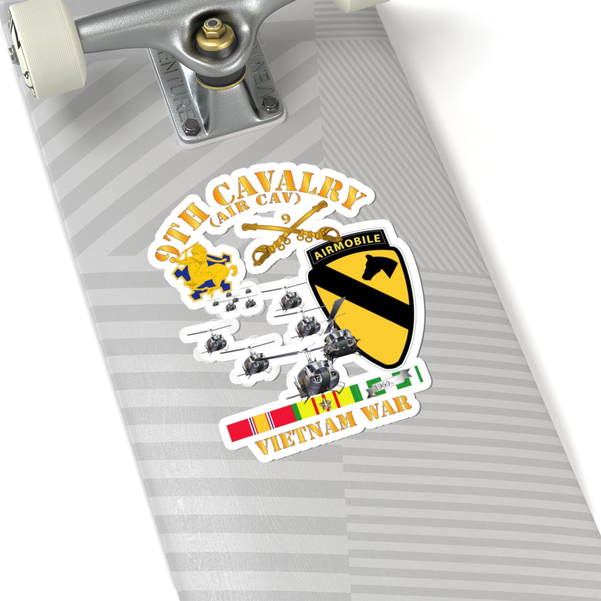 Kiss-Cut Stickers - 9th Cavalry (Air Cav) - 1st Cav Division w SVC