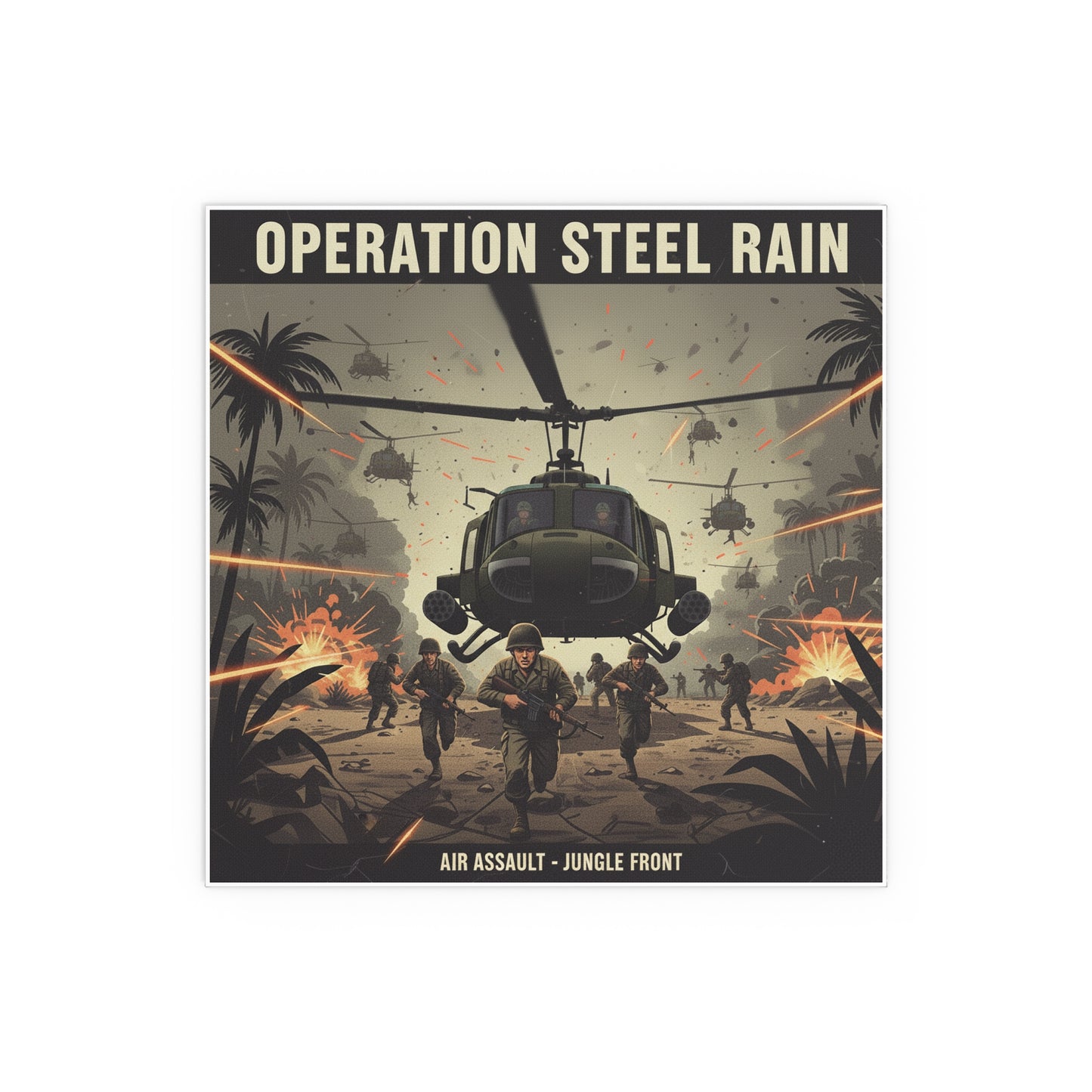 Indoor and Outdoor Silk Posters - Air Assault - Vietnam - Operation Steel Rain