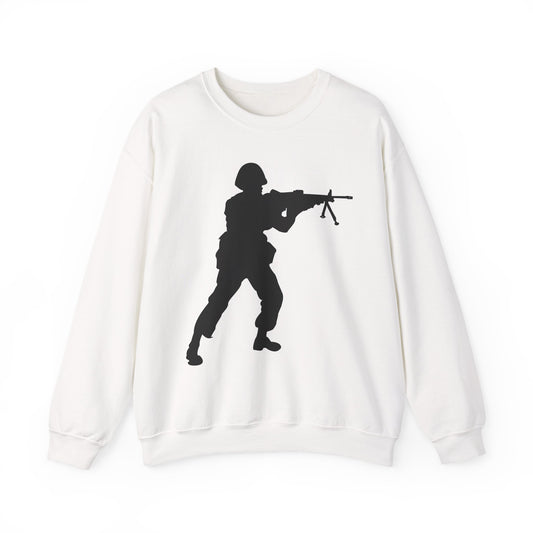 Crewneck Sweatshirt - Army - Soldier - MG Assault - Silhouette X 300