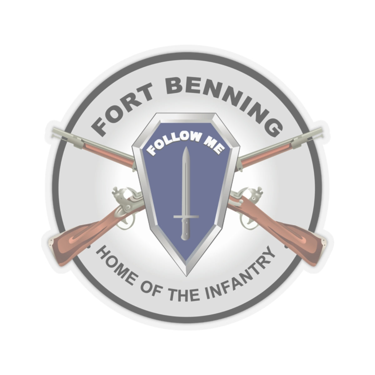 Kiss-Cut Stickers - Fort Benning, GA - Home of the Infantry