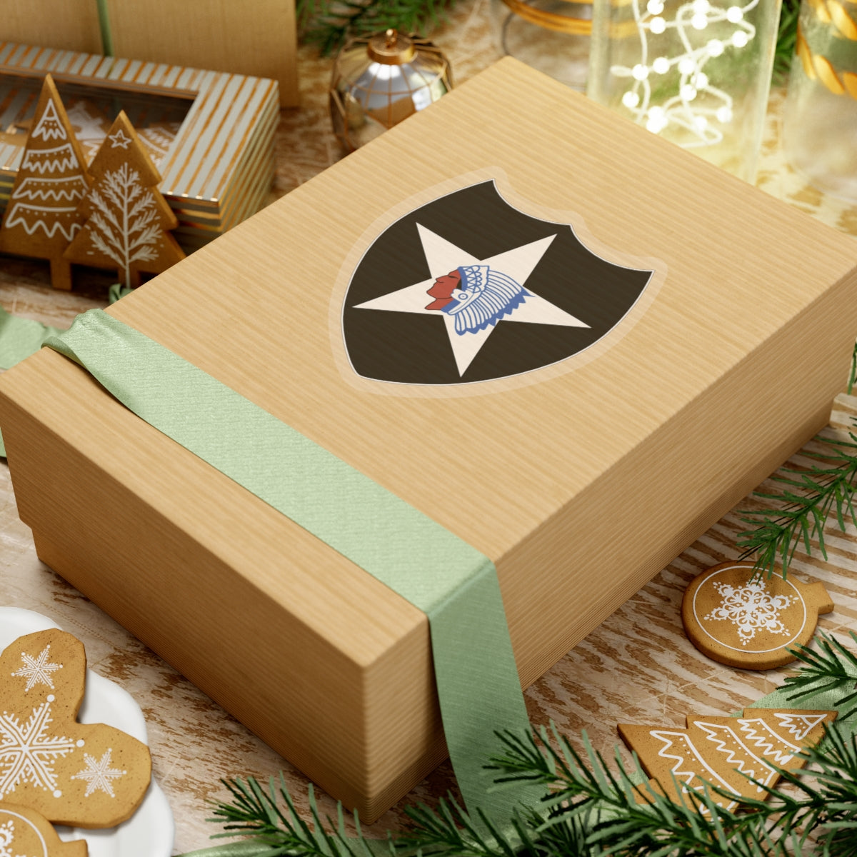 Kiss-Cut Stickers - SSI - 2nd Infantry Division wo Txt X 300