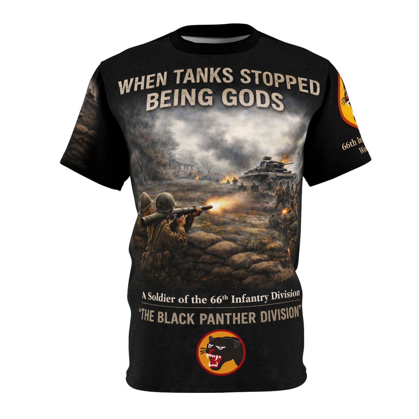 66th Infantry Division "Black Panther" Tribute Tee — Tank Ambush WWII T-Shirt