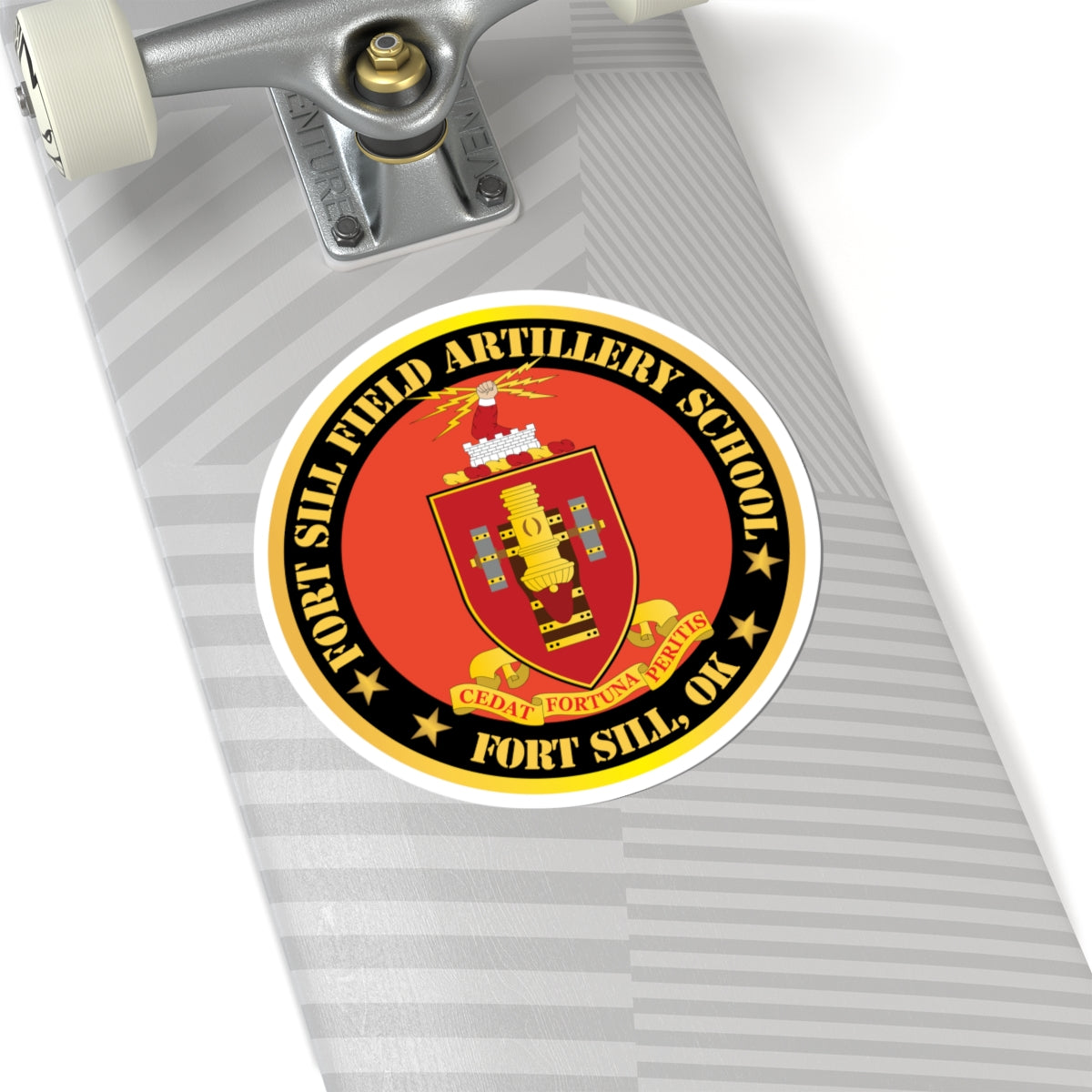 Kiss-Cut Stickers - Fort Sill Field Artillery School, COA Fort Sill, OK X 300