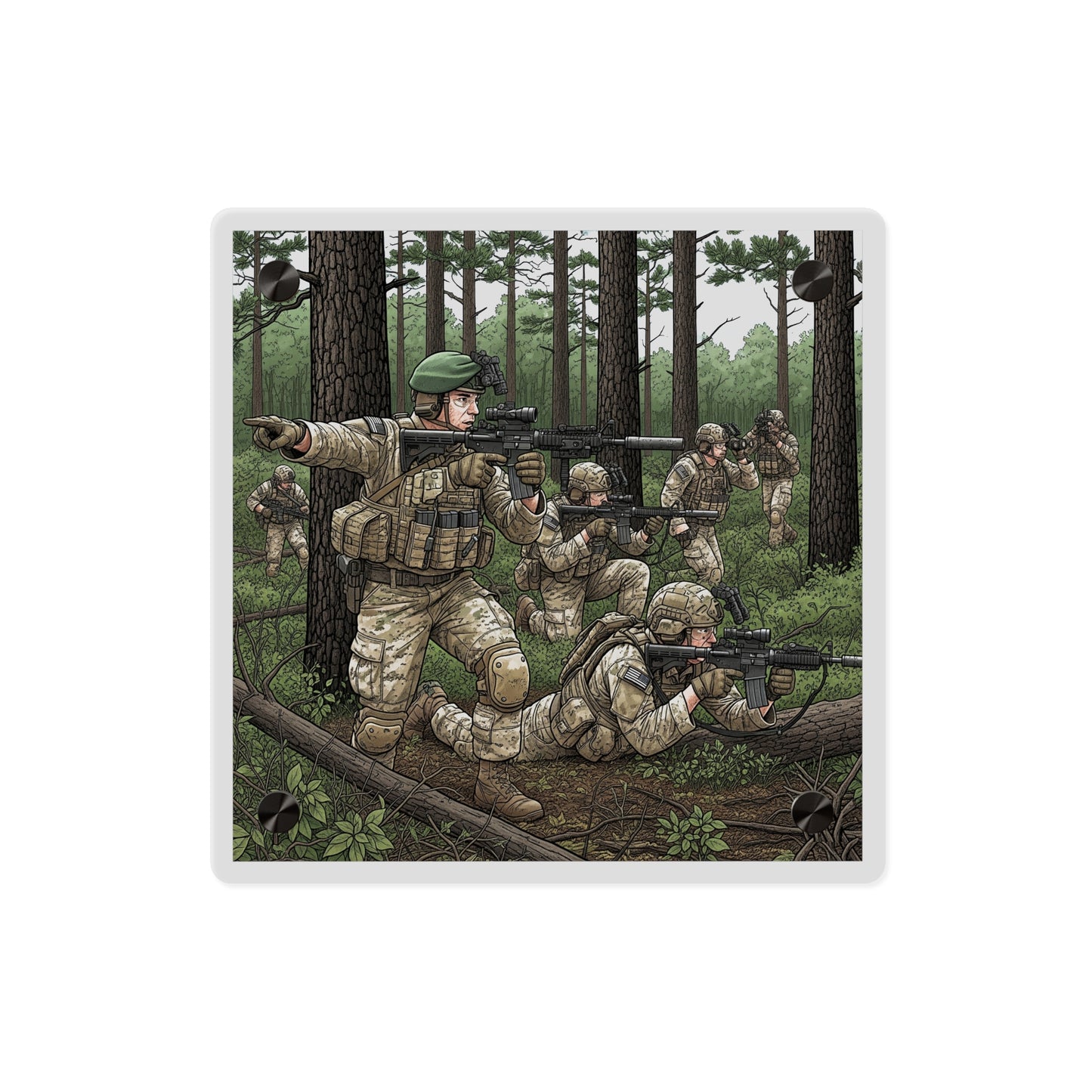 Acrylic Wall Art Panel - Special Forces training at McKall