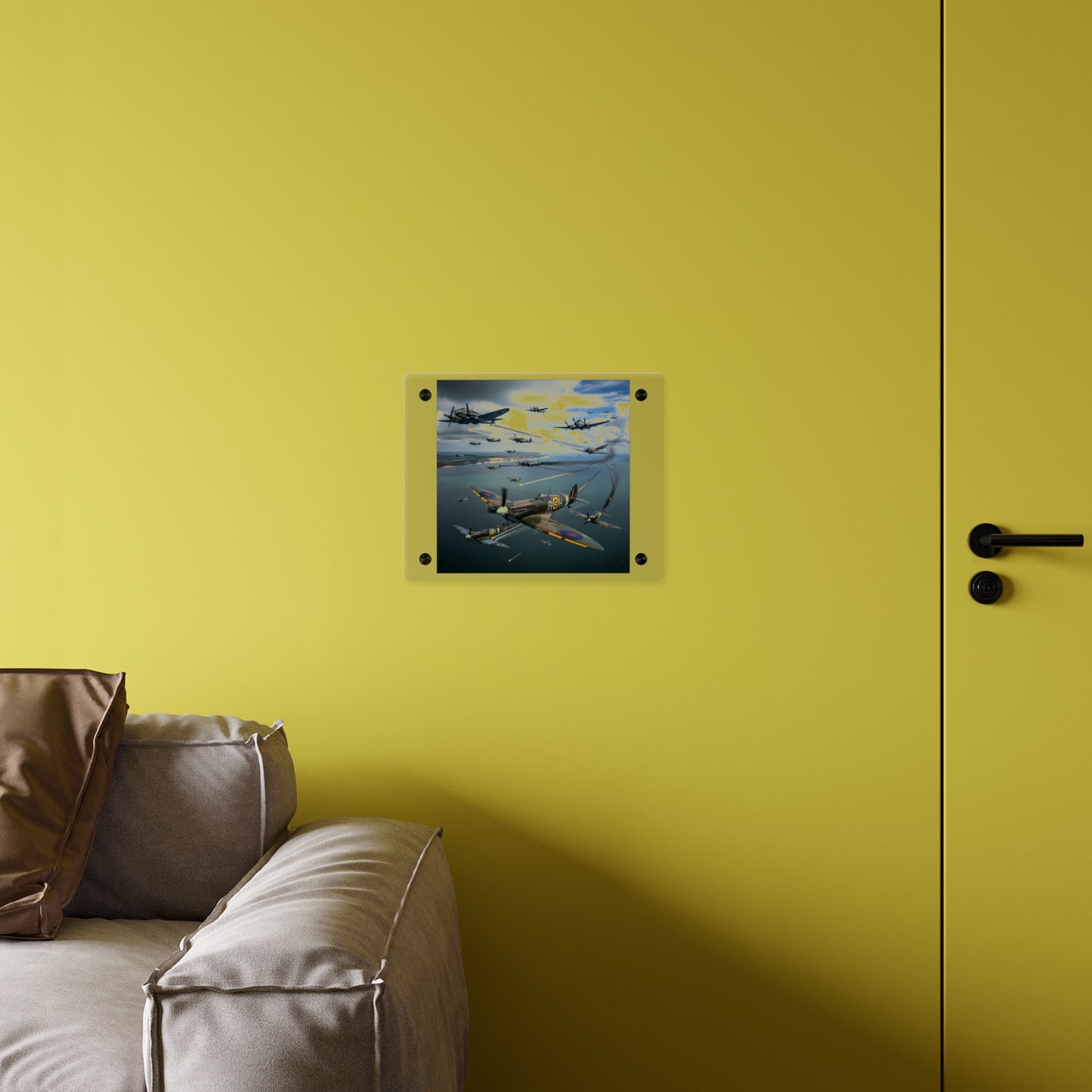 Acrylic Wall Art Panel - British and German aircraft during the Battle of Britain