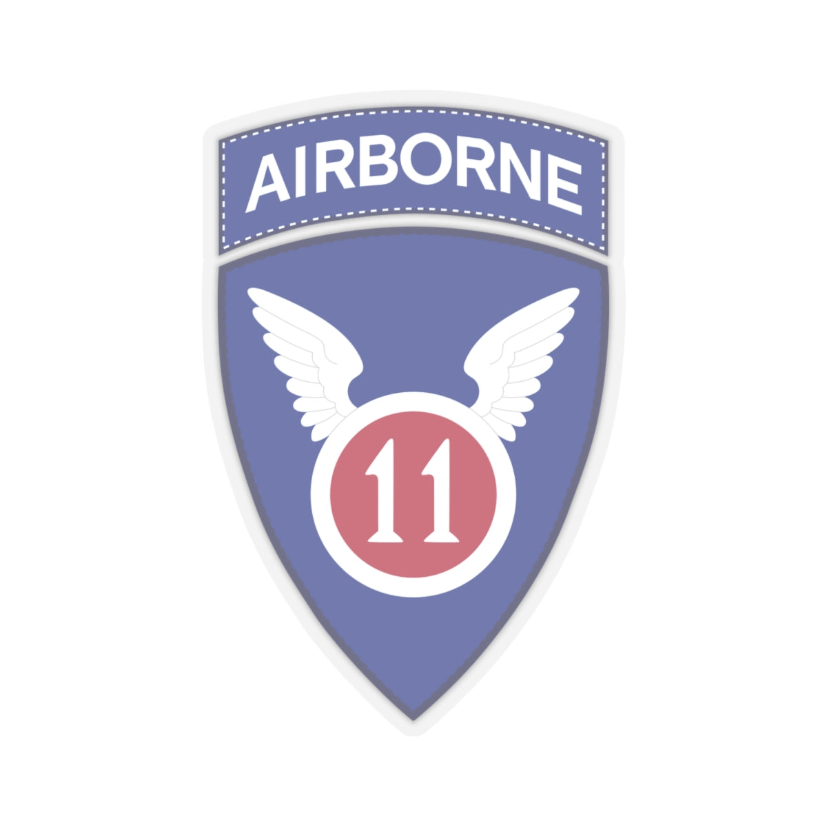 Kiss-Cut Stickers - 11th Airborne Division - SSI wo Txt X 300