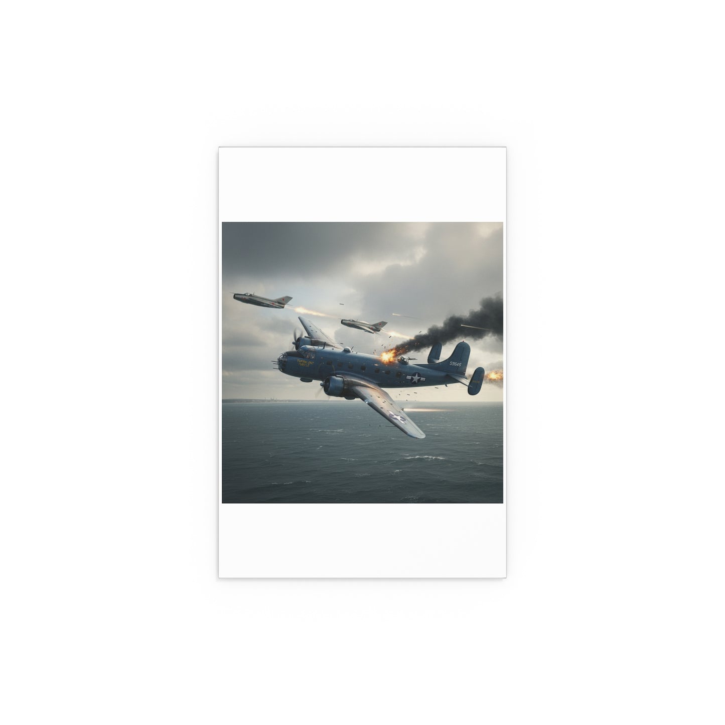 Indoor and Outdoor Silk Posters - April 8, 1950, Baltic Sea - Latvia Soviet fighters shot down a U.S. Navy PB4Y-2 - Liberator - Cold War