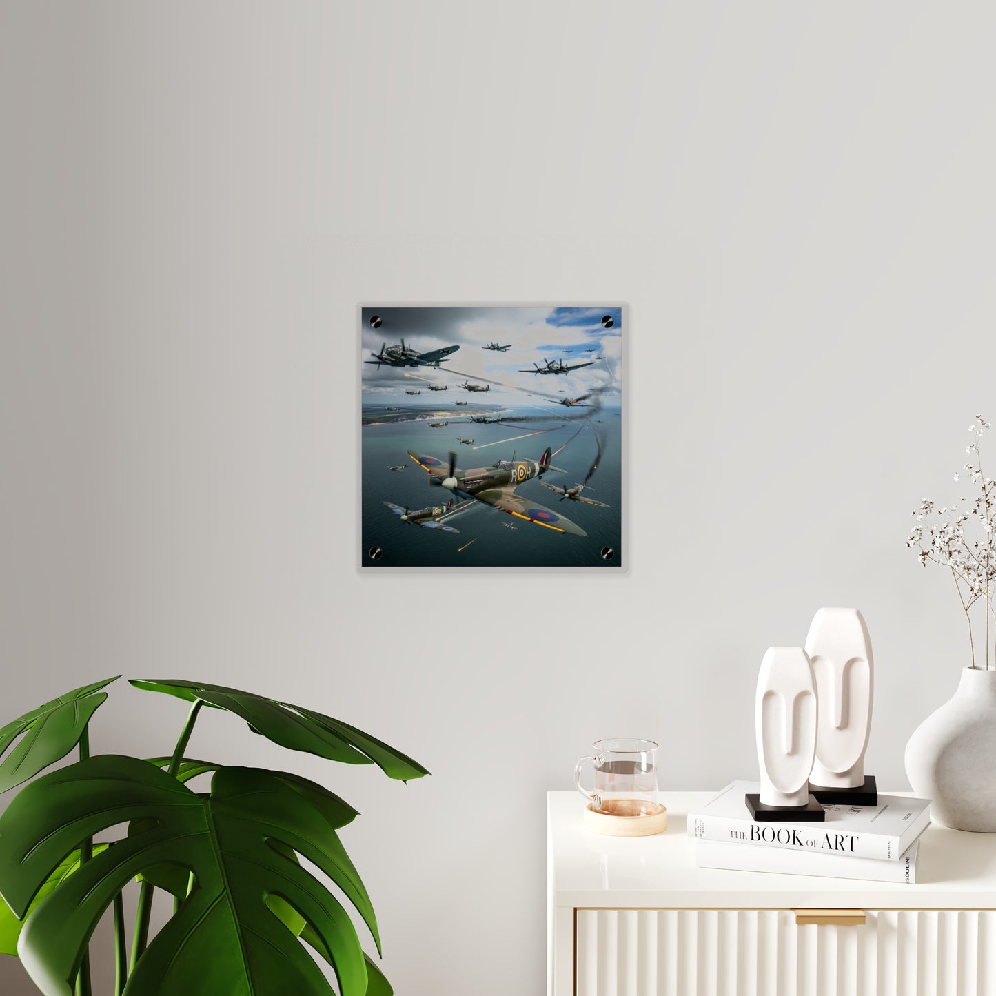 Acrylic Wall Art Panel - British and German aircraft during the Battle of Britain