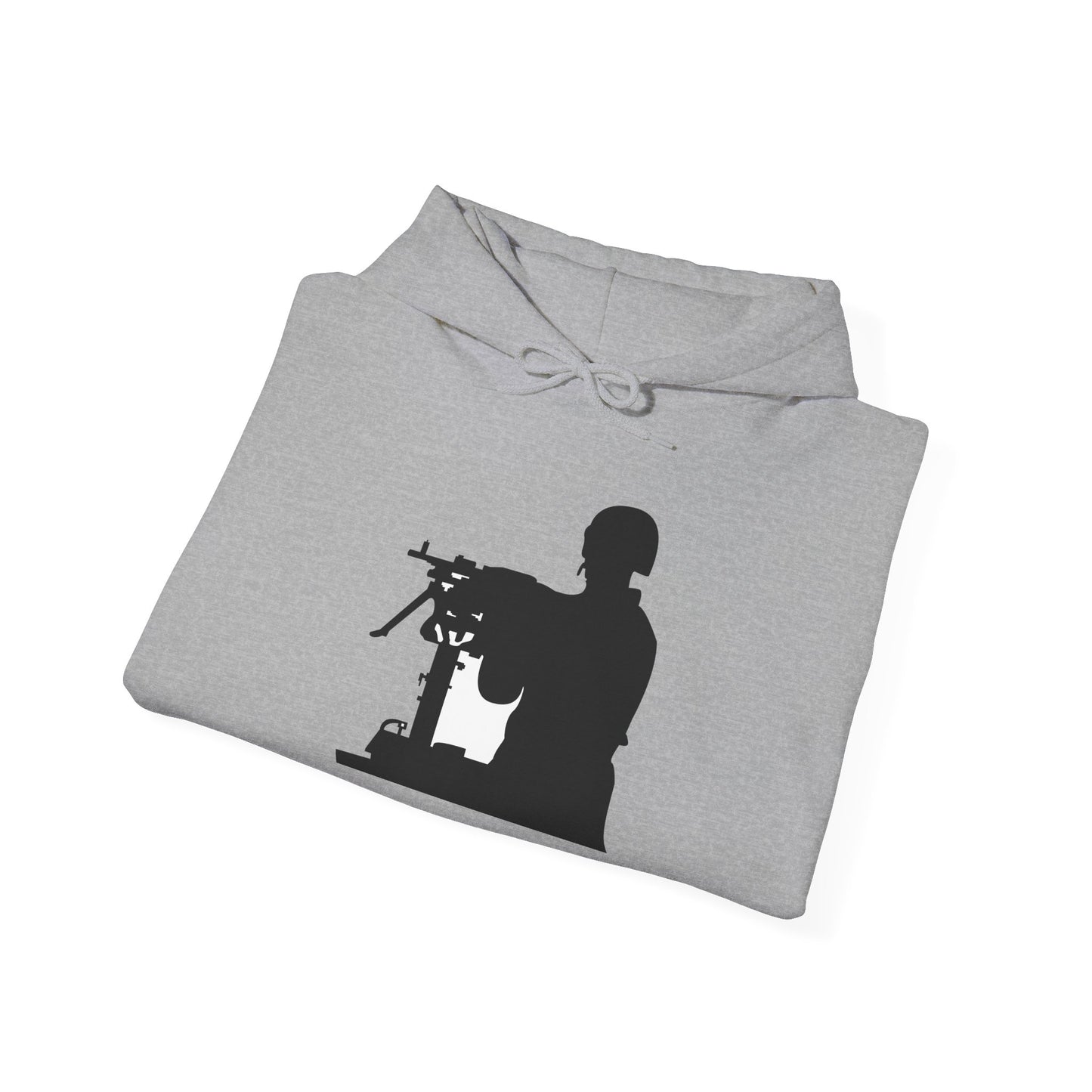 Unisex Heavy Blend Hooded Sweatshirt -Army - Soldier - MG Vehicle Mounted - Silhouette X 300