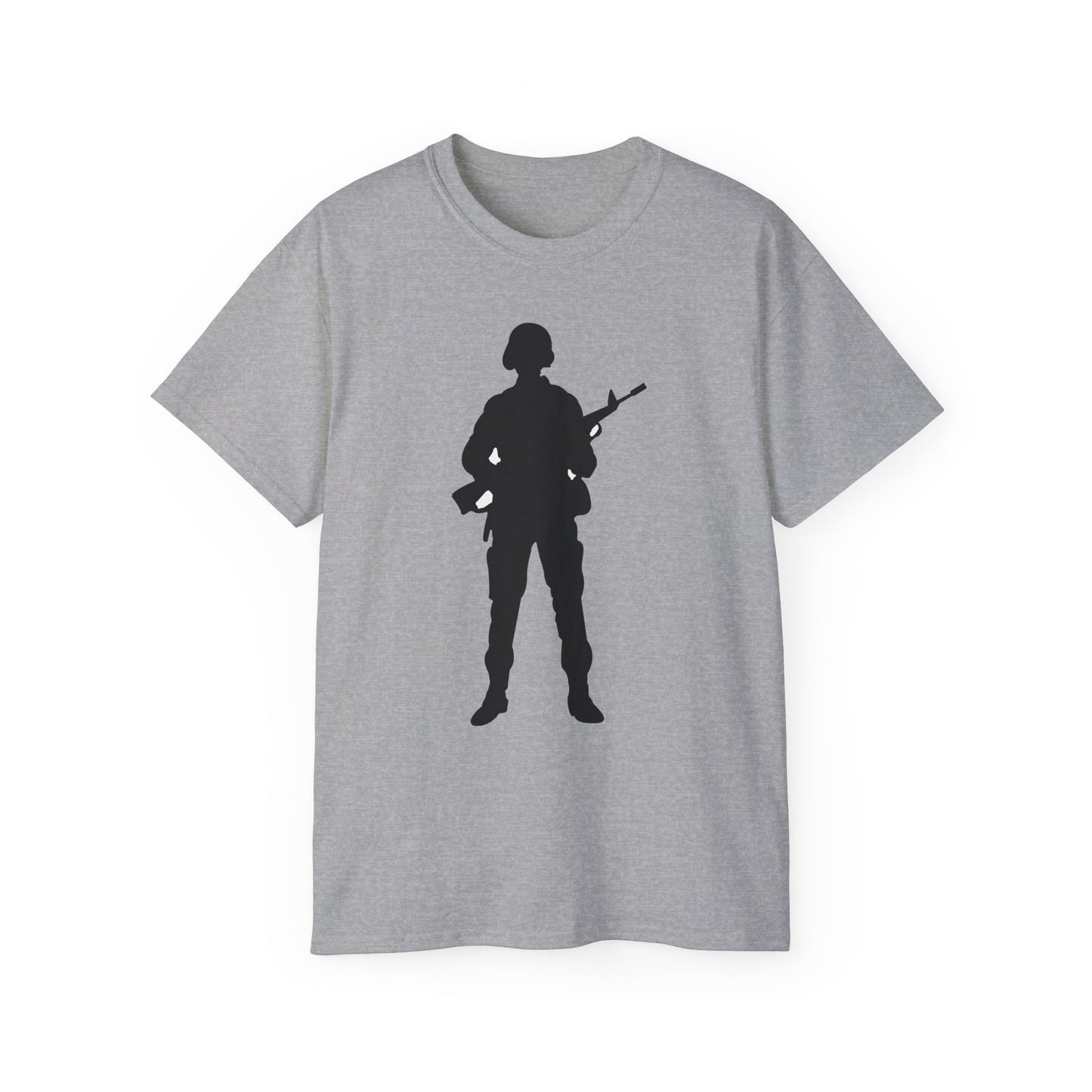 Unisex Ultra Cotton Tee - Army - Soldier - Silhouette X 300