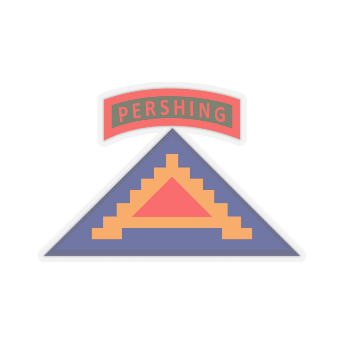 Kiss-Cut Stickers - 56th Artillery Brigade - 7th Army w Pershing Tab wo Txt