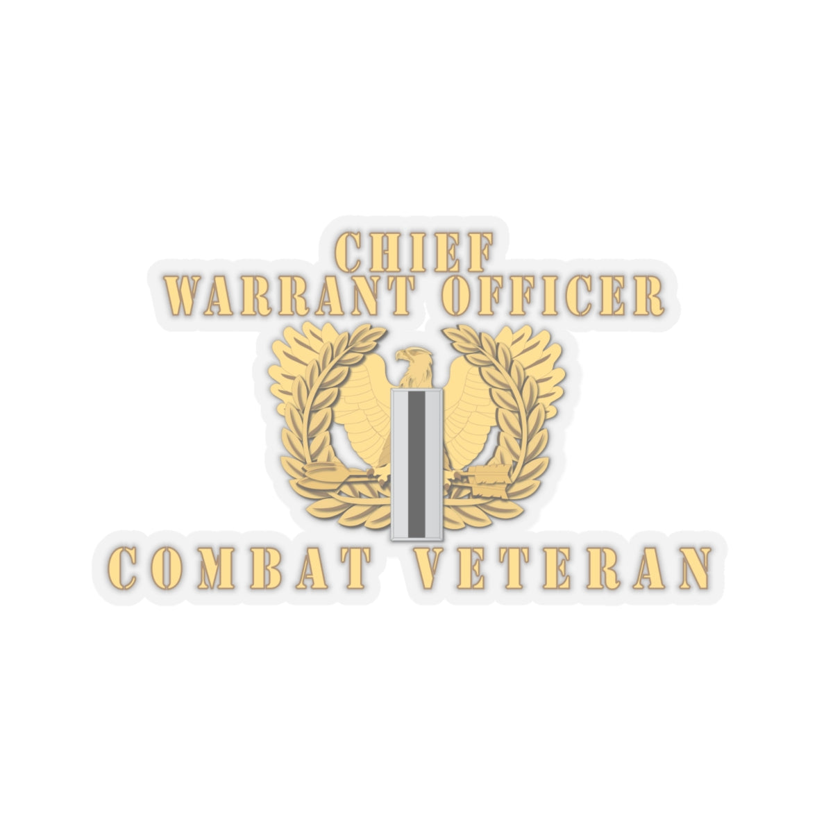 Kiss-Cut Stickers - Chief Warrant Officer 5 - CW5 - Combat Veteran
