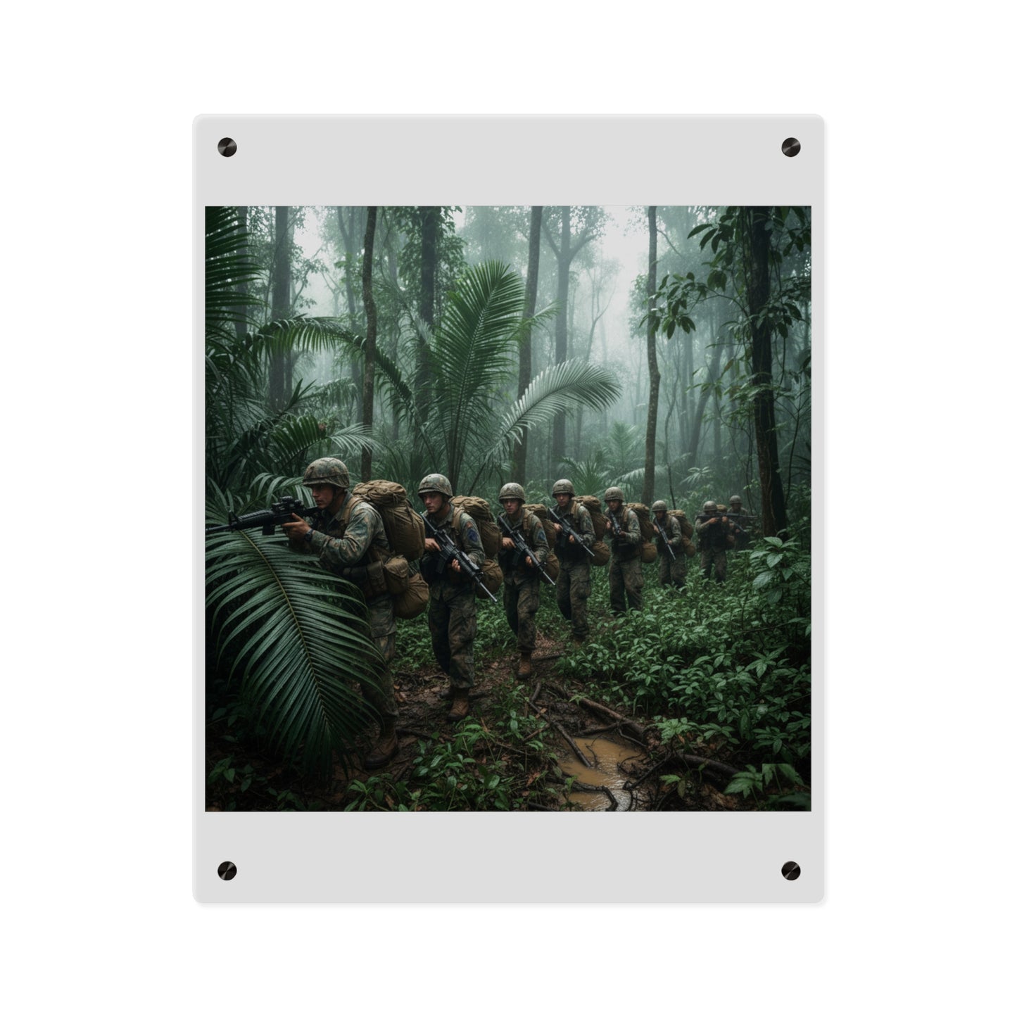 Acrylic Wall Art Panel - Jungle Patrol - Vietnam