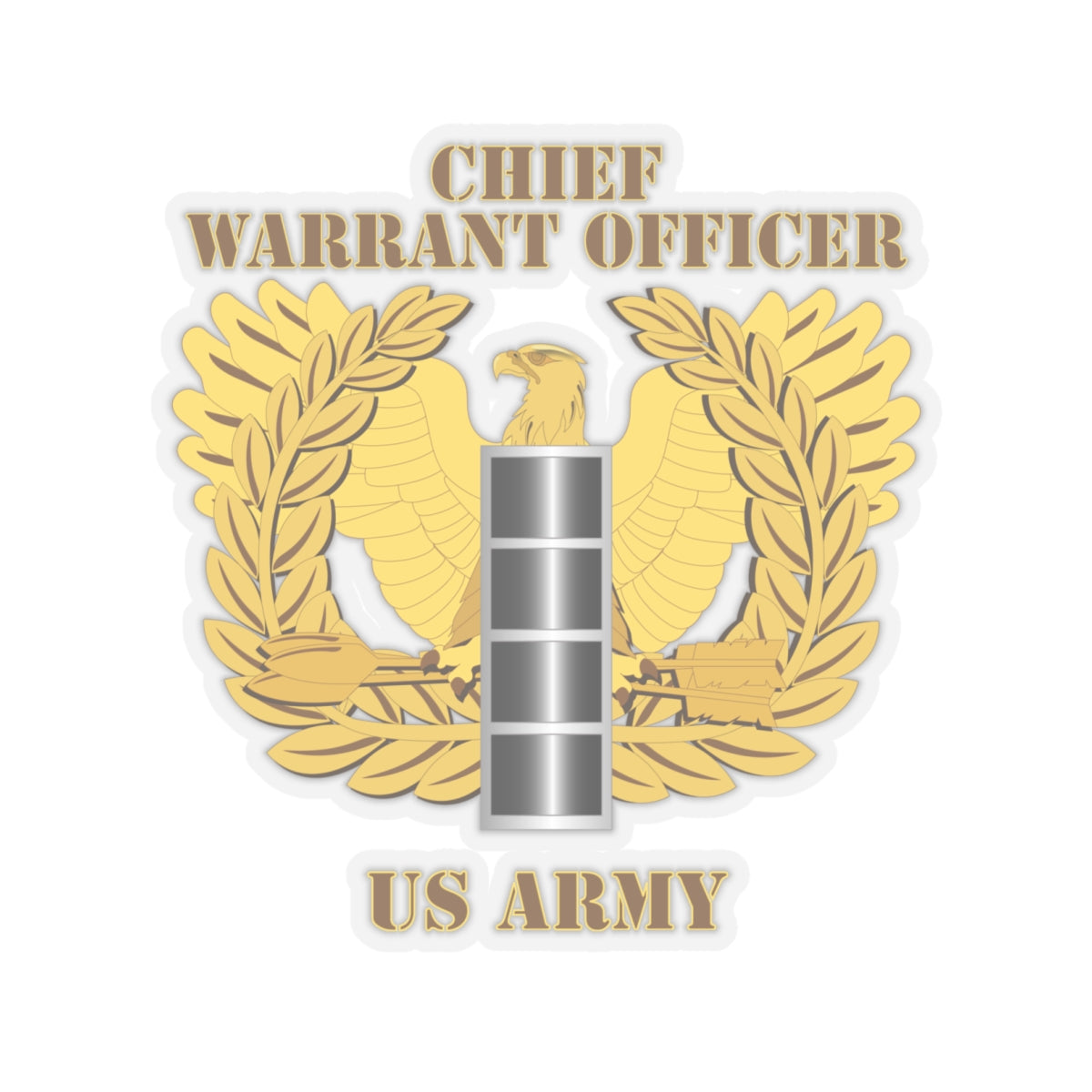 Kiss-Cut Stickers - Emblem - Warrant Officer - CW4 wo DS