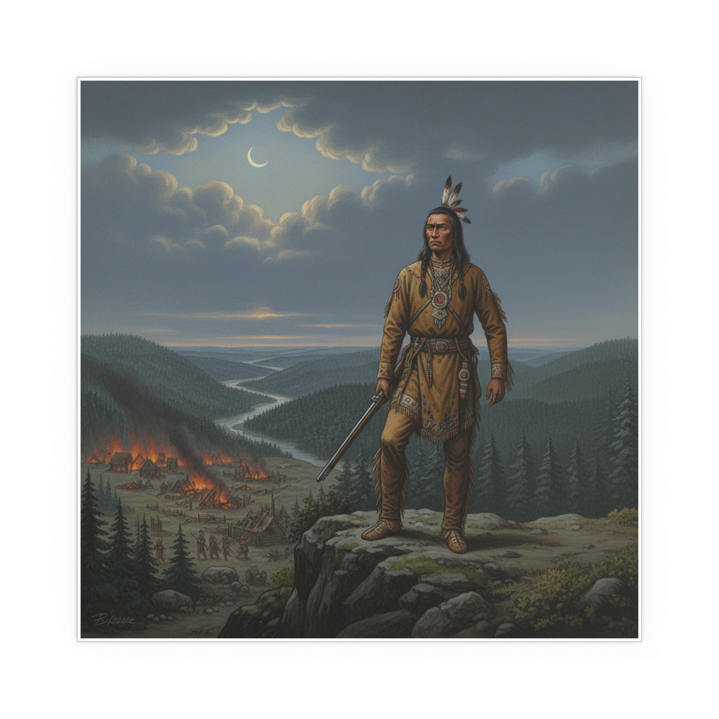 Indoor and Outdoor Silk Posters - The Last Mohican