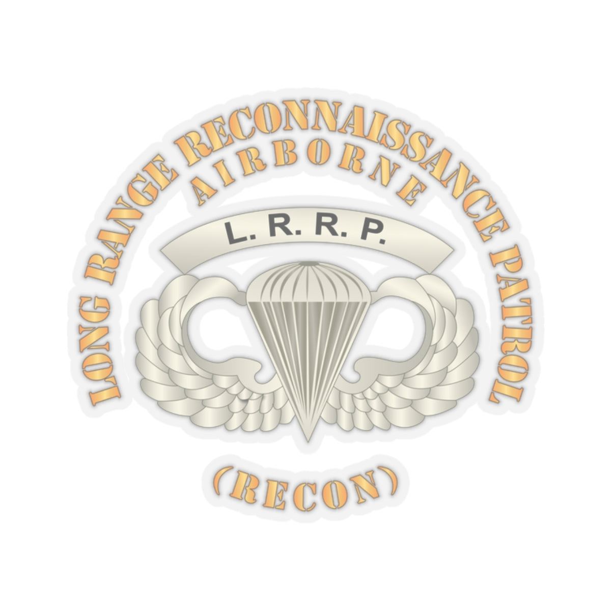 Kiss-Cut Stickers - SOF - Airborne Badge - LRRP
