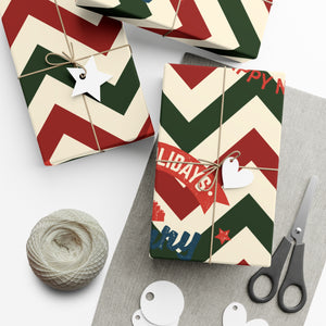 Gift Wrap Papers - Christmas Chevron Patterns - V1