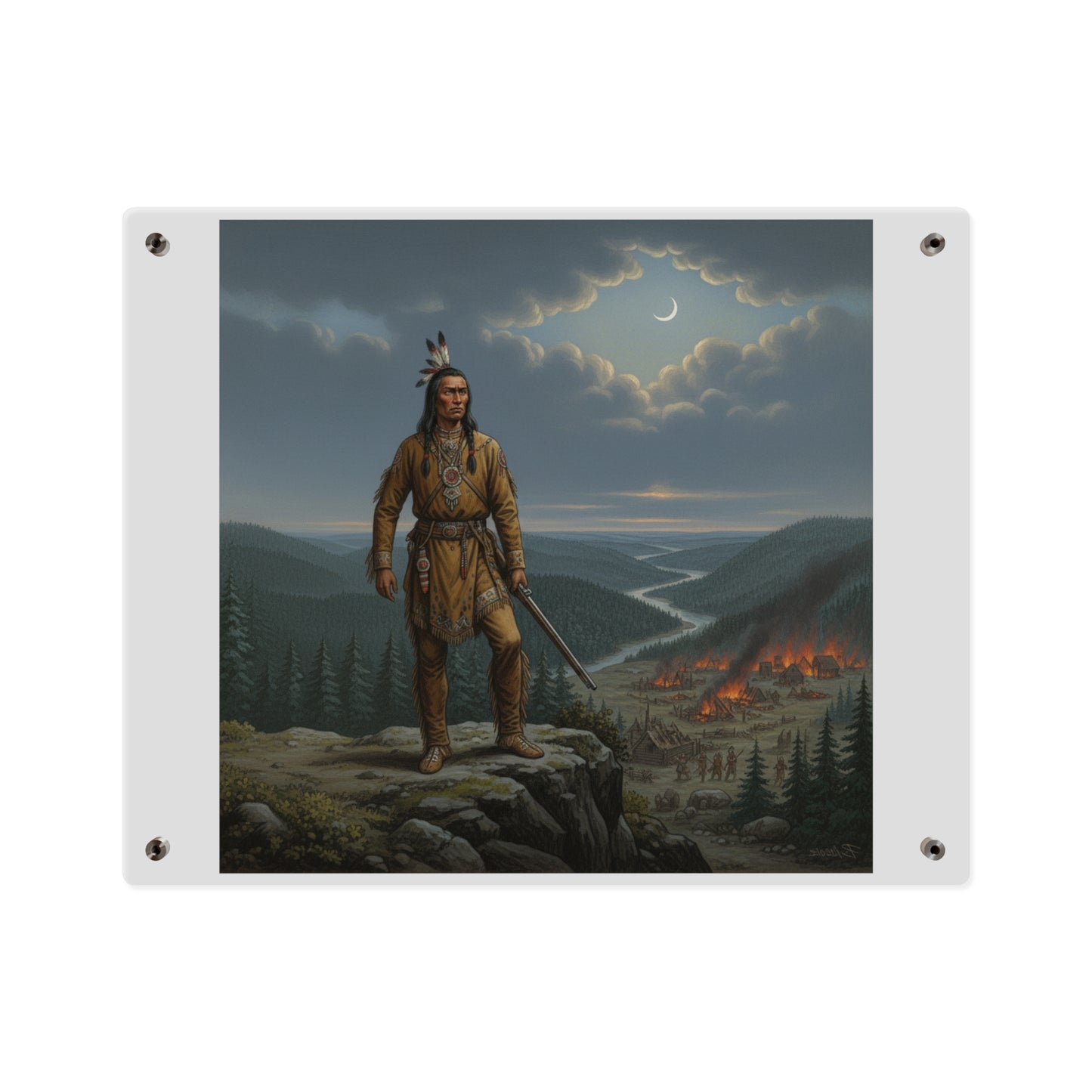 Acrylic Wall Art Panel - The Last Mohican