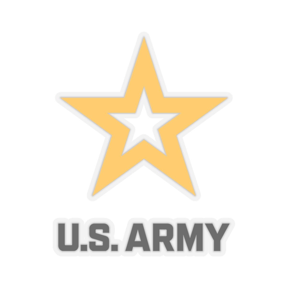 Kiss-Cut Stickers - Army Star W Us Army X 300