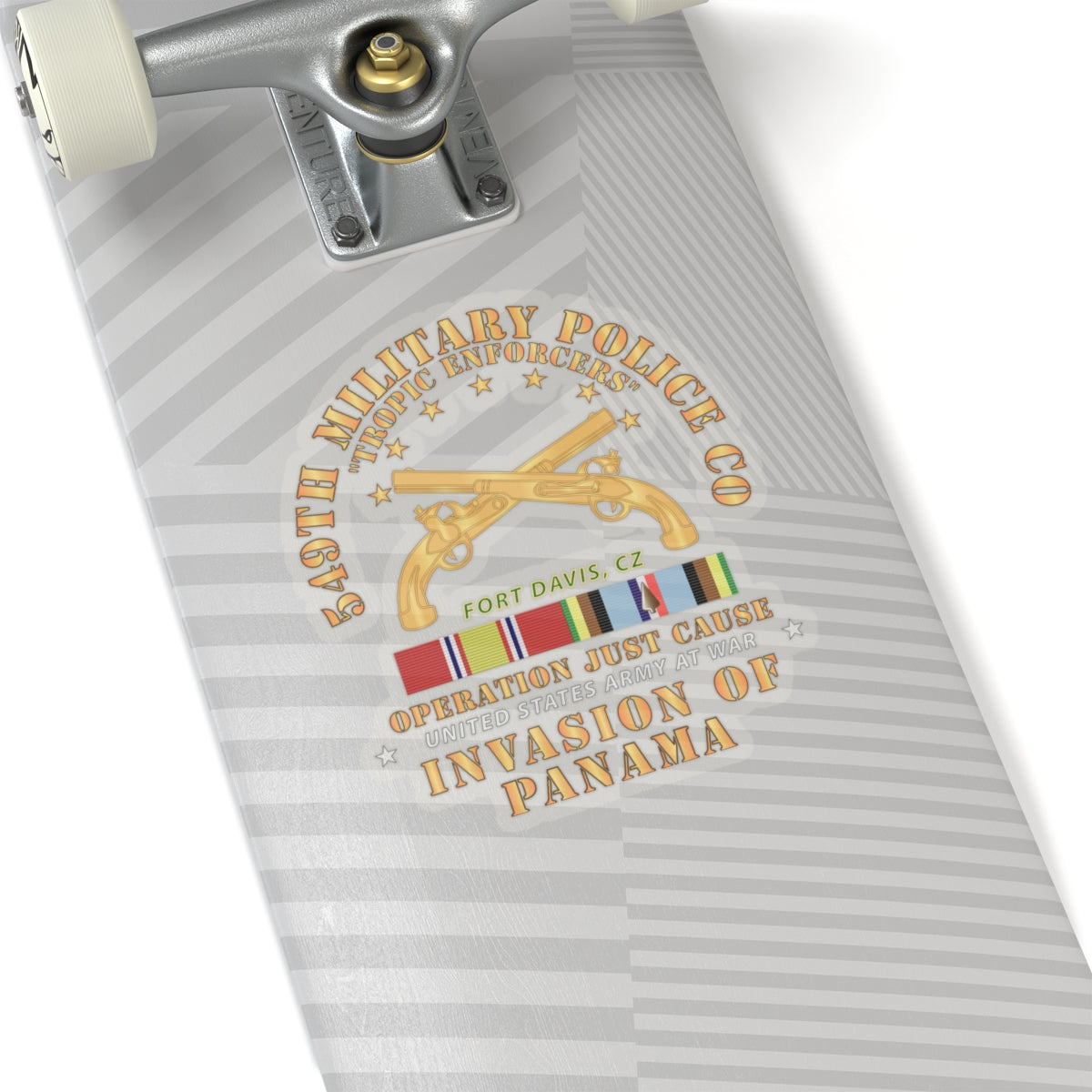 Kiss-Cut Stickers - Just Cause - 549th Military Police Co - Ft Davis, CZ w Svc Ribbons