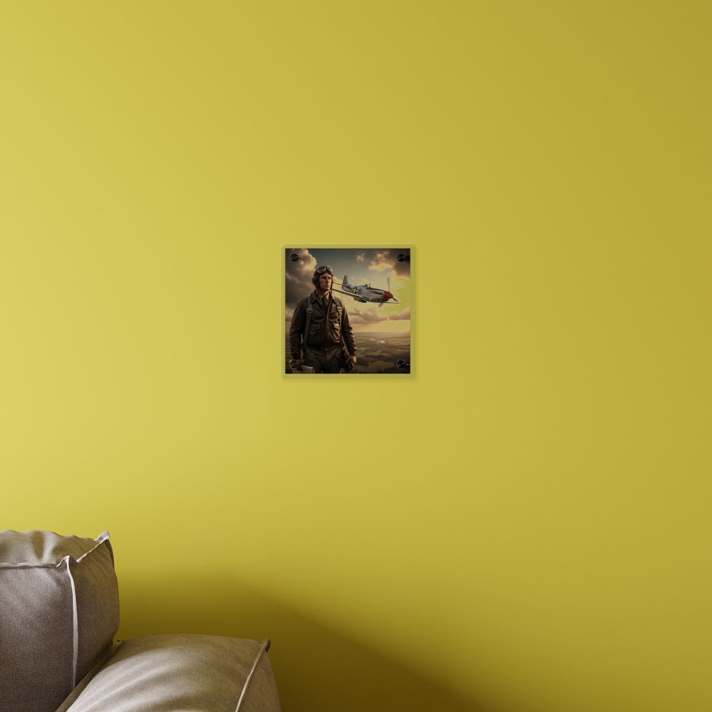 Acrylic Wall Art Panel - Army Air Corps Pilot