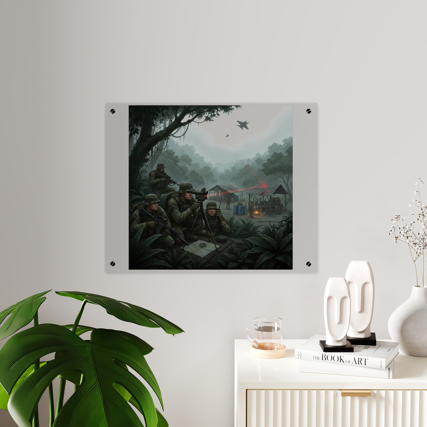 Acrylic Wall Art Panel - SOF Team Hitting a Jungle Drug Lab