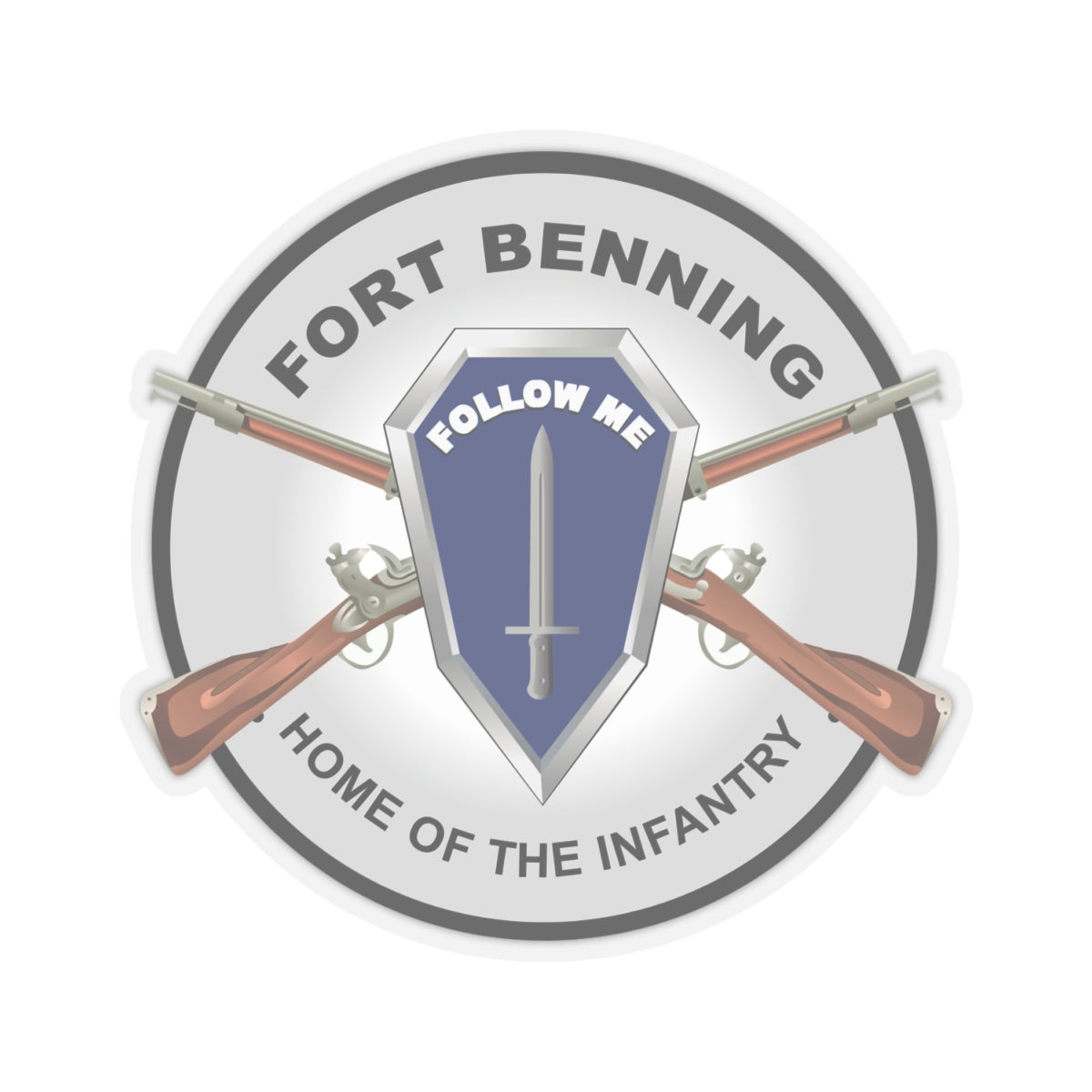 Kiss-Cut Stickers - Fort Benning, GA - Home of the Infantry
