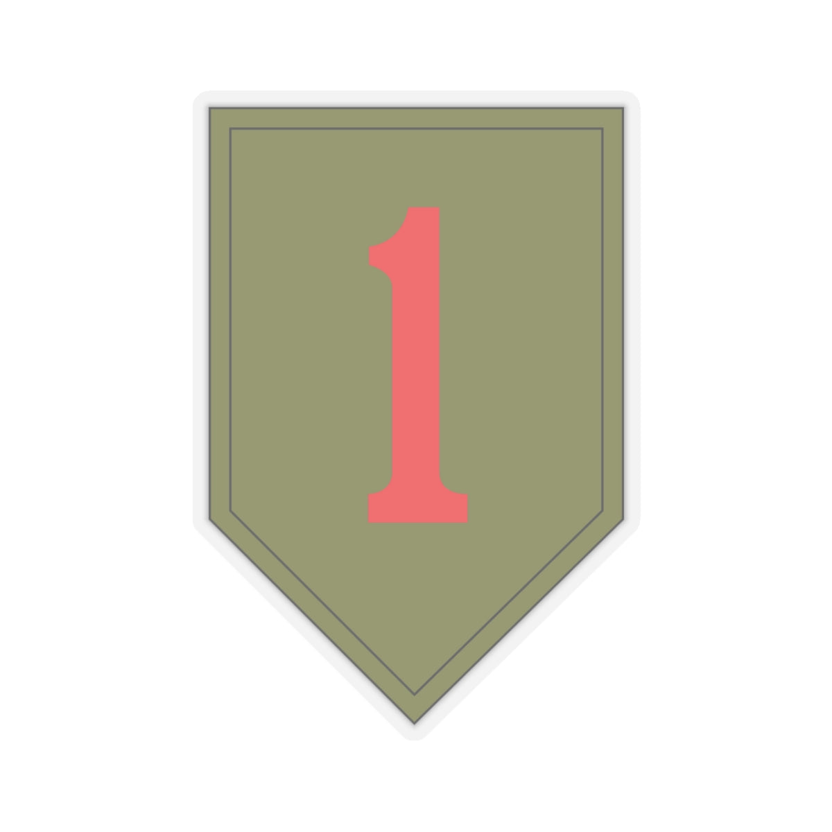 Kiss-Cut Stickers - SSI - 1st Infantry Division wo Txt X 300