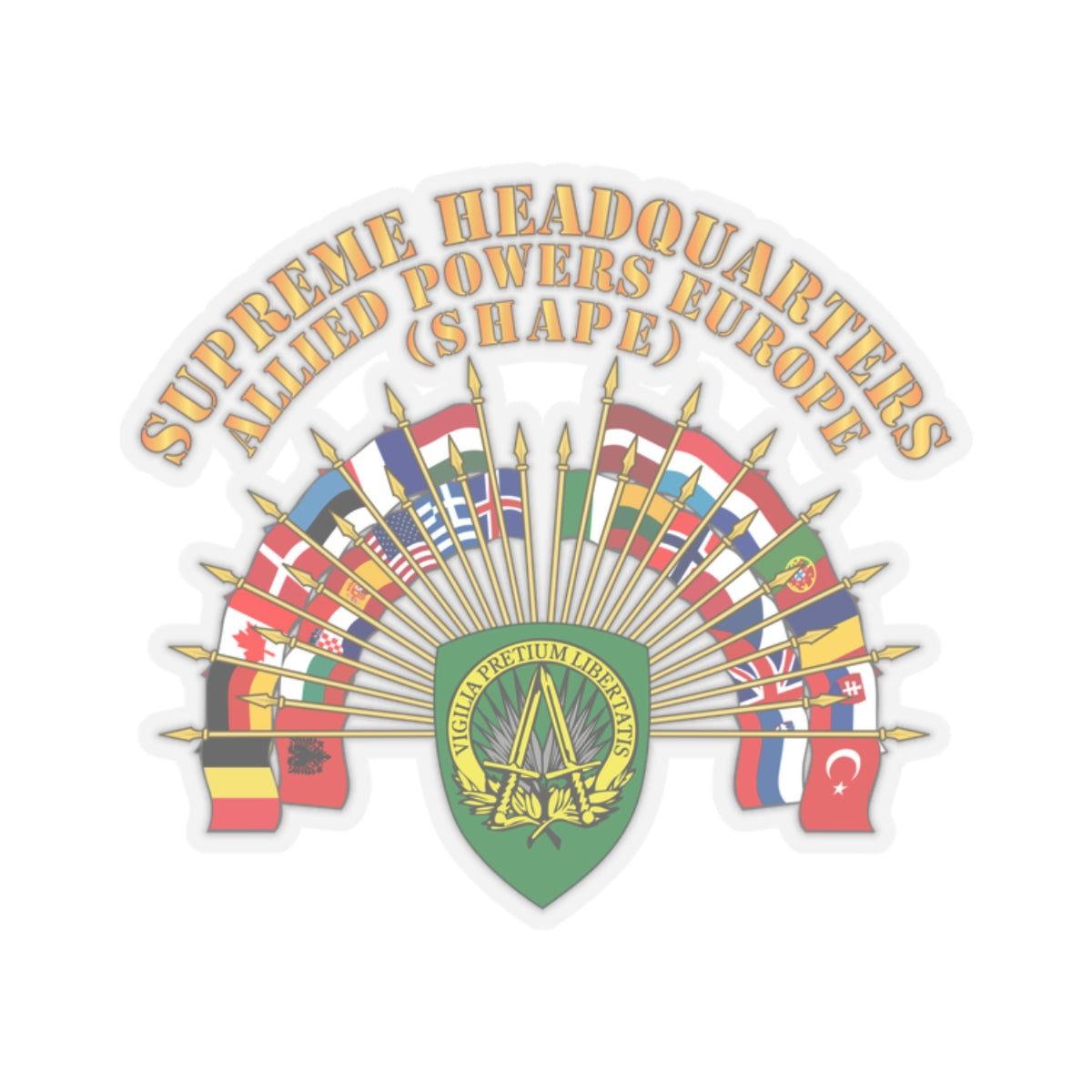 Kiss-Cut Stickers - COA - Supreme Headquarters Allied Powers Europe X 300