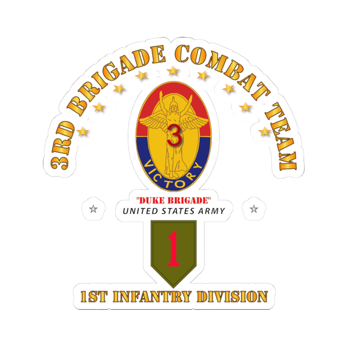 Kiss-Cut Stickers - 3rd Bde Combat Tm - 1st Infantry Div