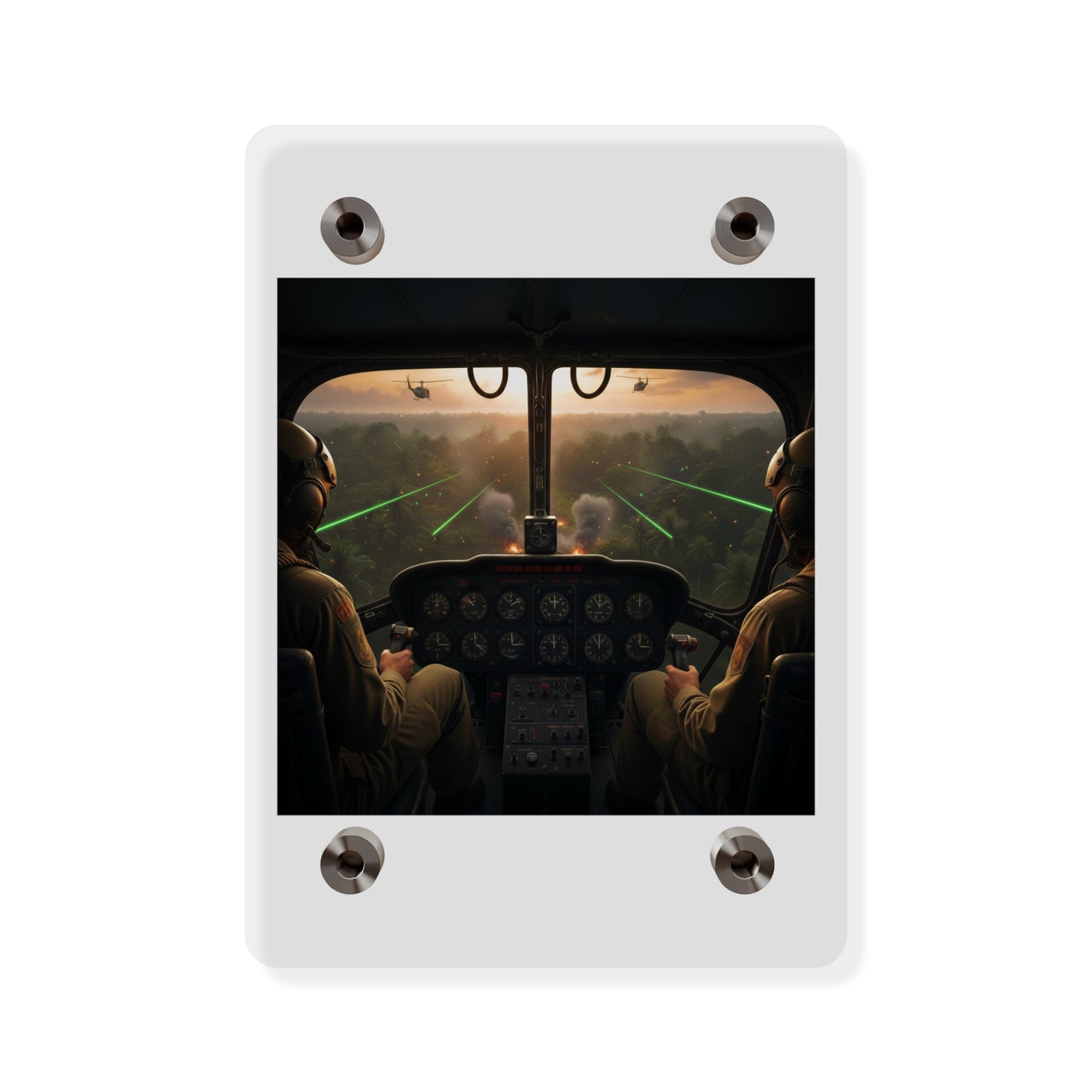 Acrylic Wall Art Panel - Pilots View Hot LZ - Vietnam