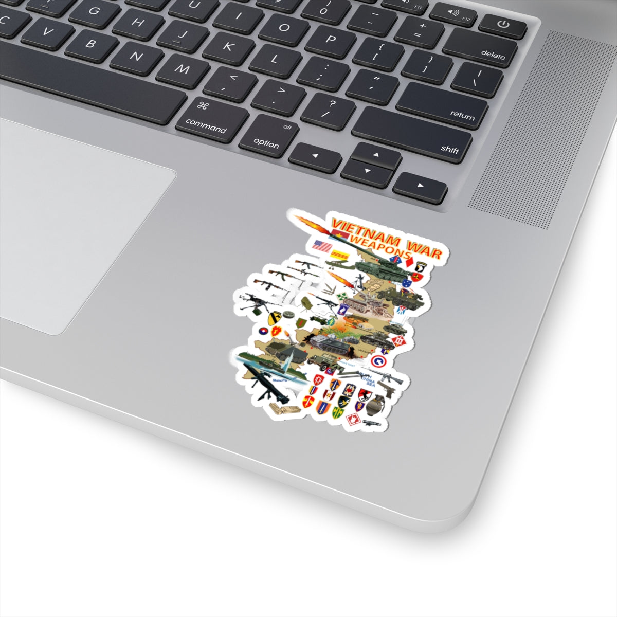 Kiss-Cut Stickers - Map - Vietnam Units -with Wpns - Equipment
