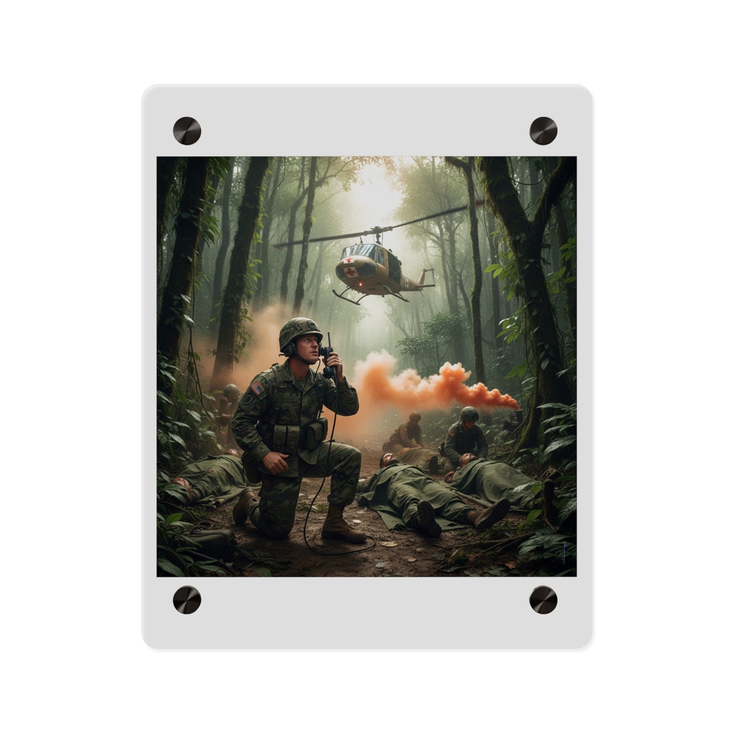 Acrylic Wall Art Panel - Medevac Request - Vietnam