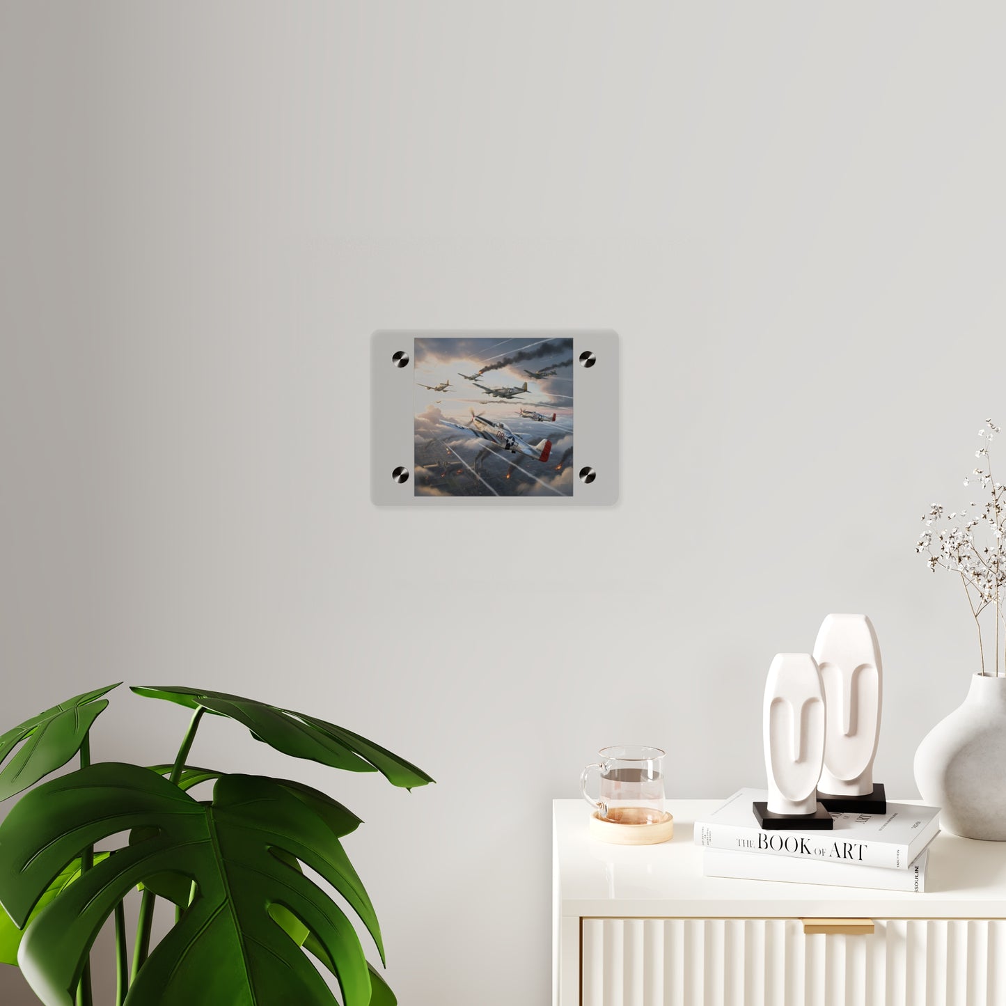 Acrylic Wall Art Panel - Red Tails in Action